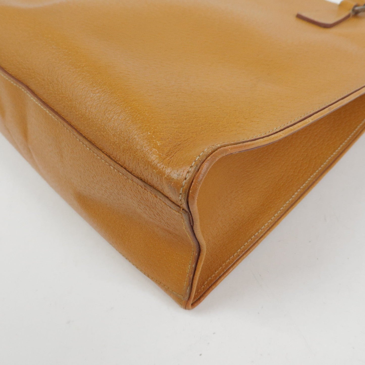 Prada Triangle Logo Leather Tote Bag Shoulder Bag Light Brown【Pre-order】