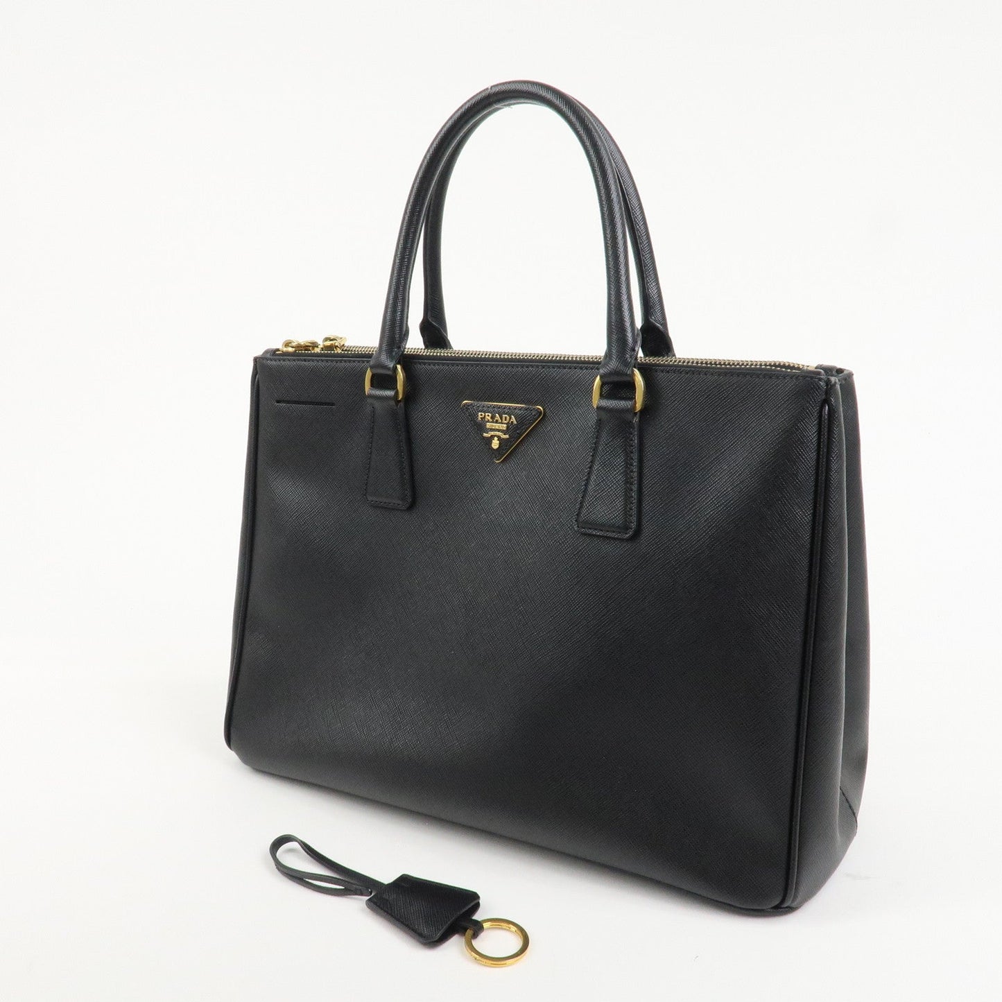 Prada Triangle Logo Galleria Saffiano Leather 2Way Bag Black 1BA274【Pre-order】