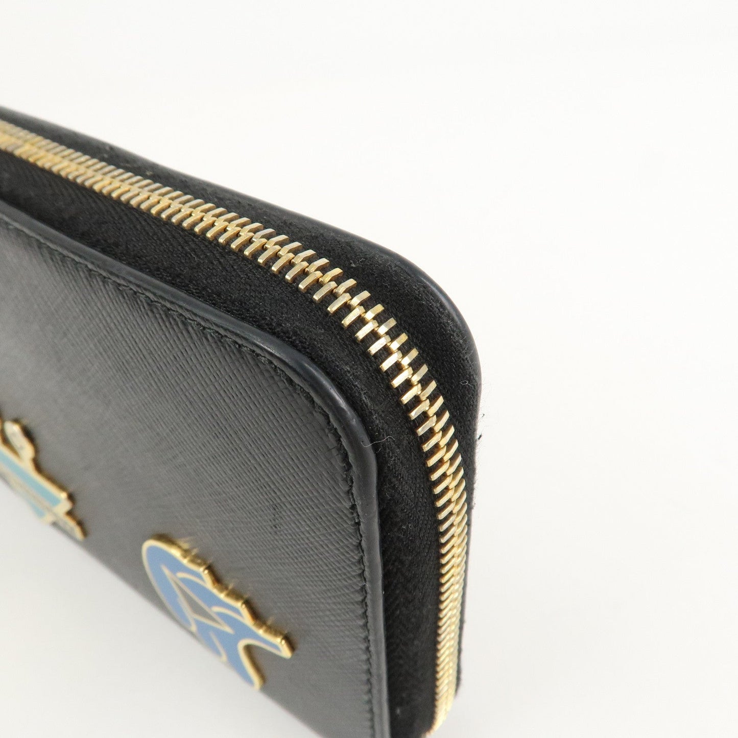 Prada Logo Saffiano Leather Zippy Long Wallet Black 1ML506【Pre-order】