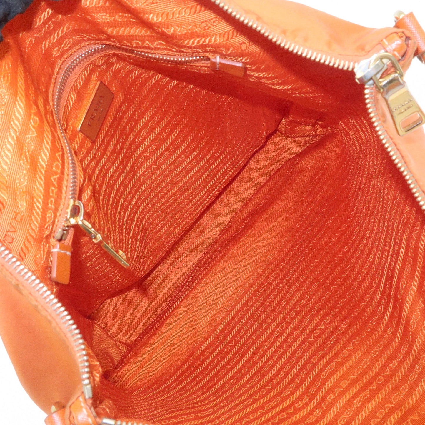 Prada Nylon Saffiano Leather Tote Bag Hand Bag Orange【Pre-order】