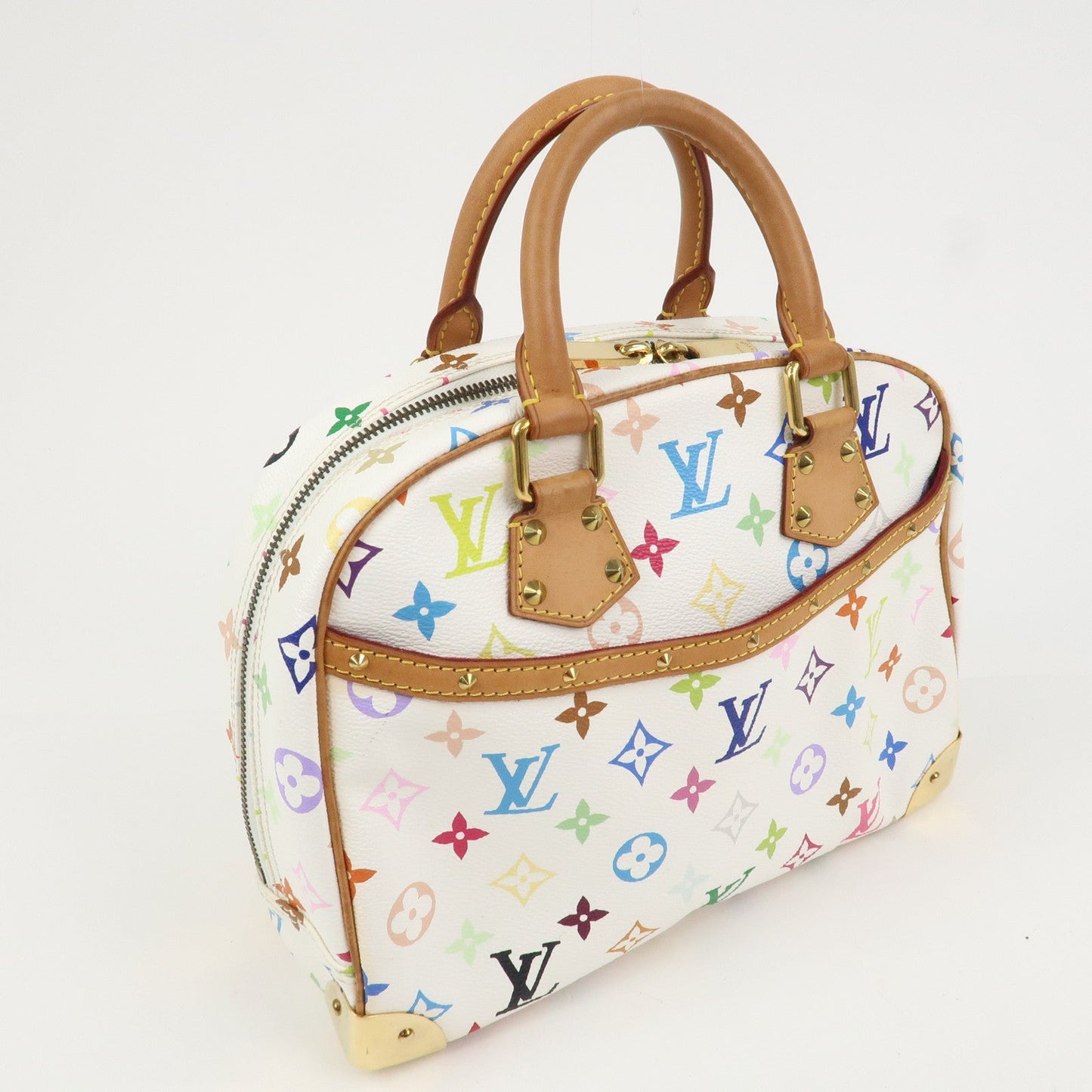 Louis Vuitton Monogram Multicolor Trouville Hand Bag Blanc M92663【Pre-order】