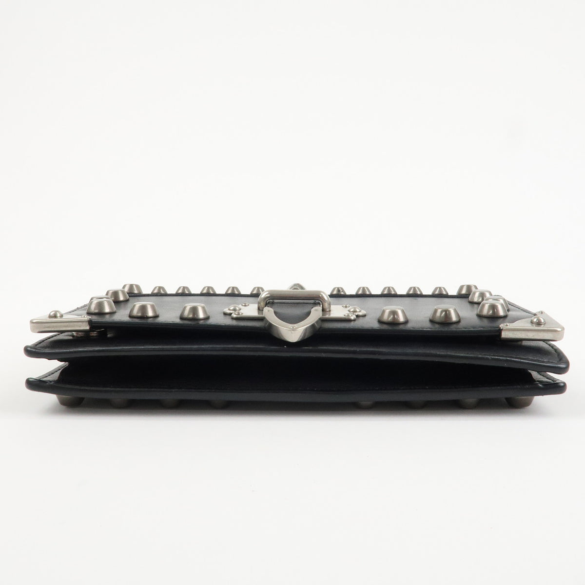 Prada Leather Studs Chain Wallet Chain Bag Black Used【Pre-order】