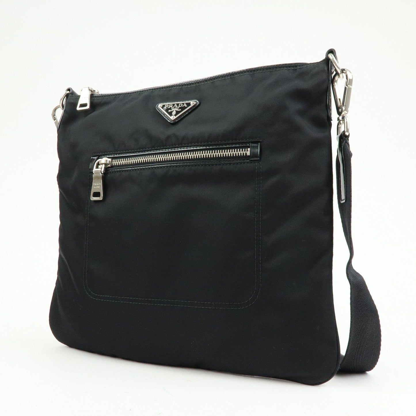 Prada Triangle Logo Nylon Shoulder Bag Crossbody Bag Black BT0715【Pre-order】