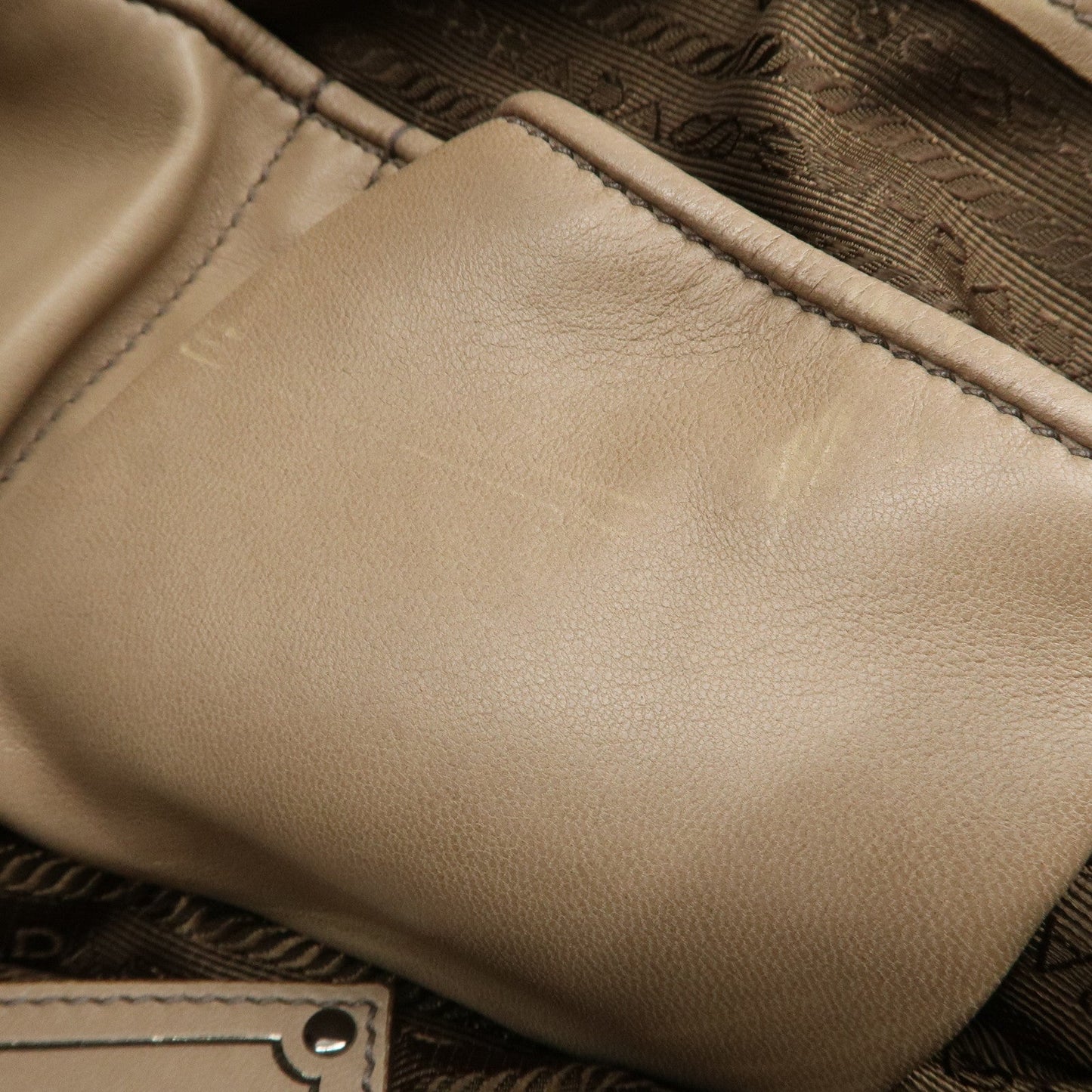 Prada Logo Leather Gathered 2Way Shoulder Bag Hand Bag BN1789【Pre-order】