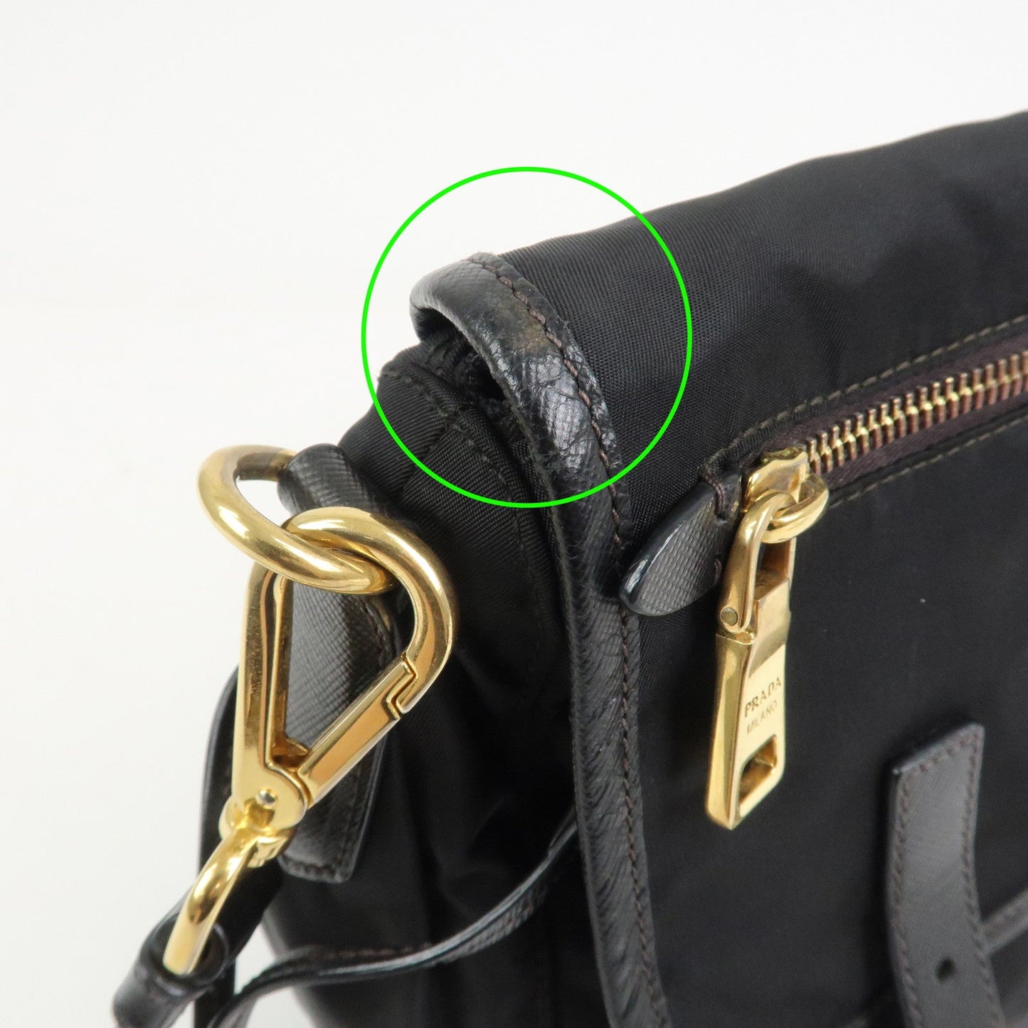 Prada Logo Nylon Saffiano Leather Shoulder Bag Crossbody Bag Black【Pre-order】
