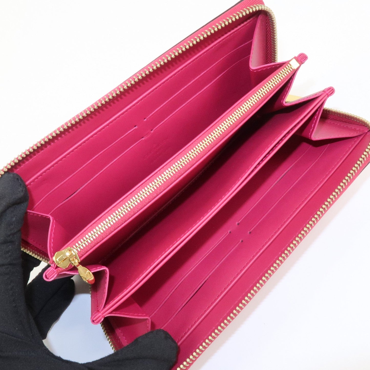Louis Vuitton Monogram Vernis Round Zippy Wallet Rose Indien M91597【Pre-order】