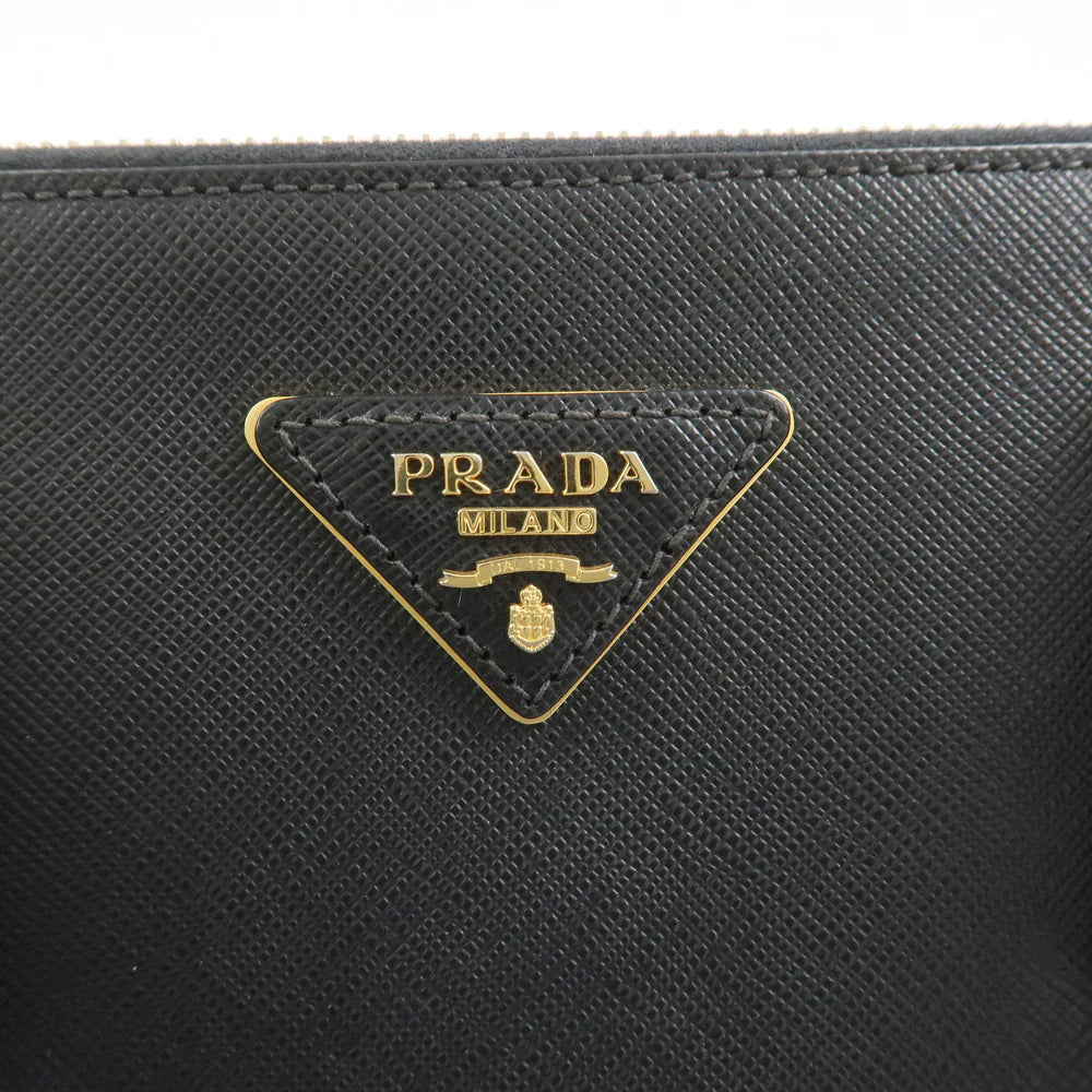 Prada Triangle Logo Galleria Saffiano Leather 2Way Bag Black【Pre-order】
