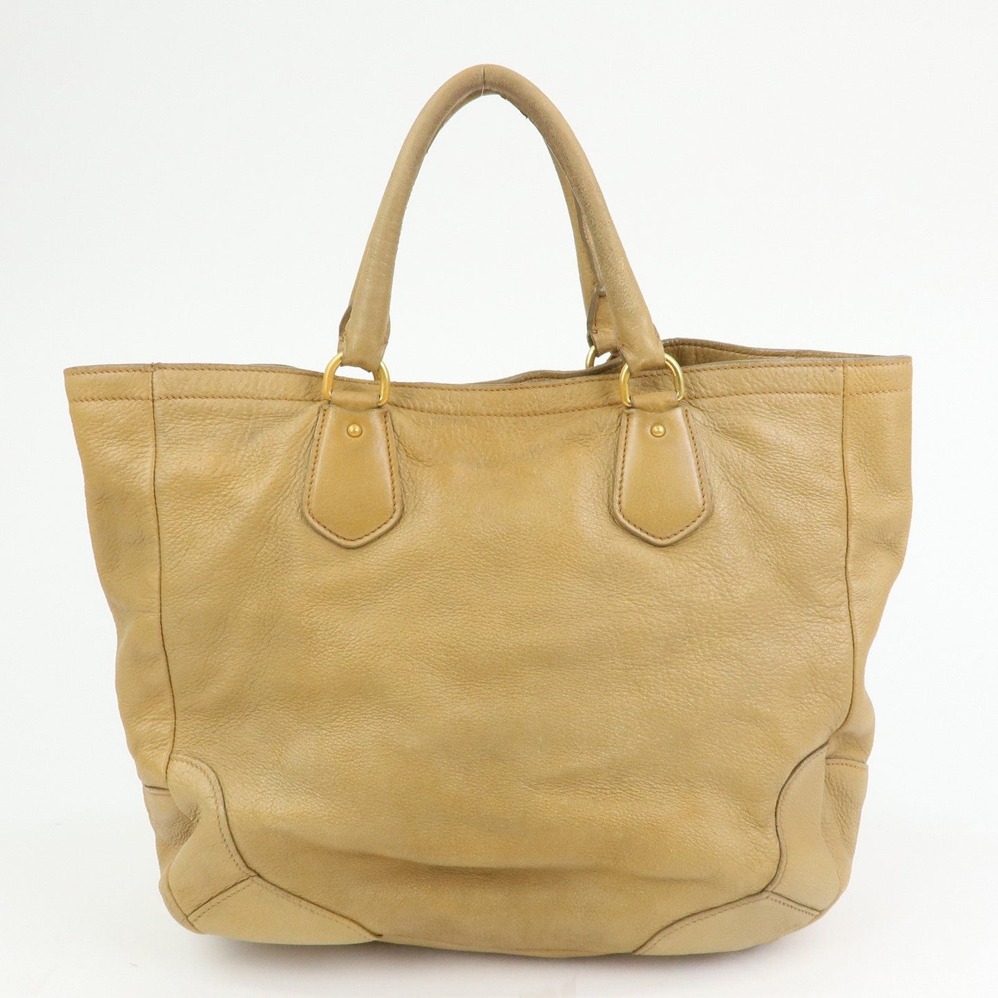 Prada Calf Leather 2Way Bag Hand Bag Shoulder Bag Beige【Pre-order】