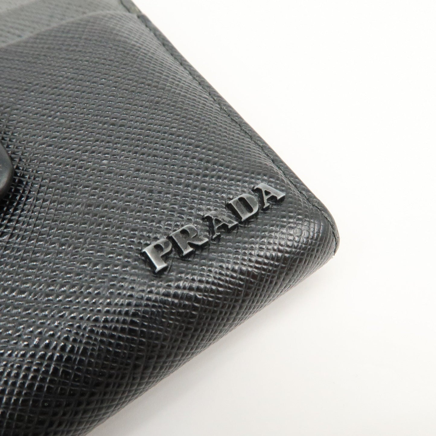 Prada Logo Saffiano Leather Compact Wallet Black 2MC066【Pre-order】