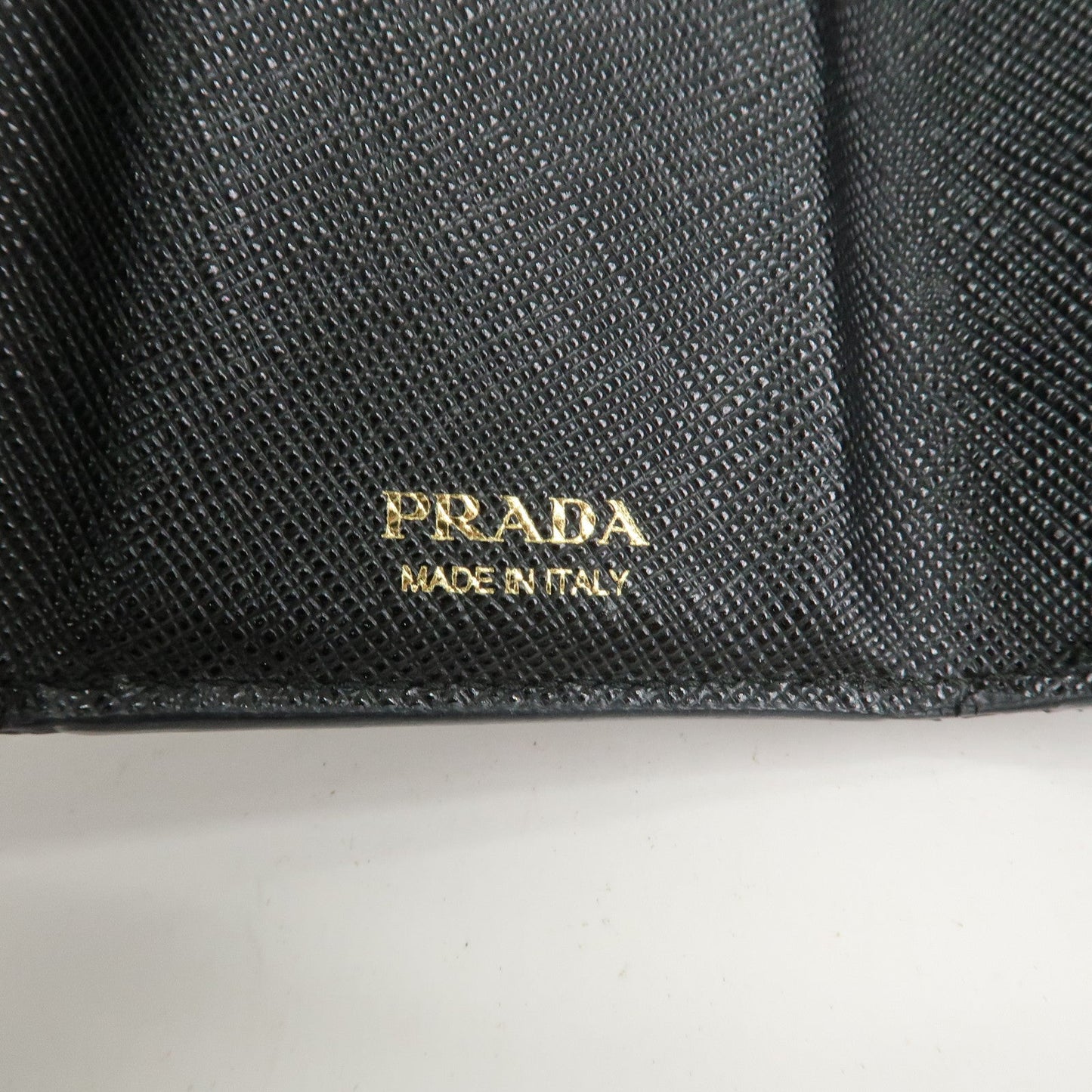 Prada Triangle Logo Saffiano Leather Tri-fold Wallet Black 1MH021【Pre-order】