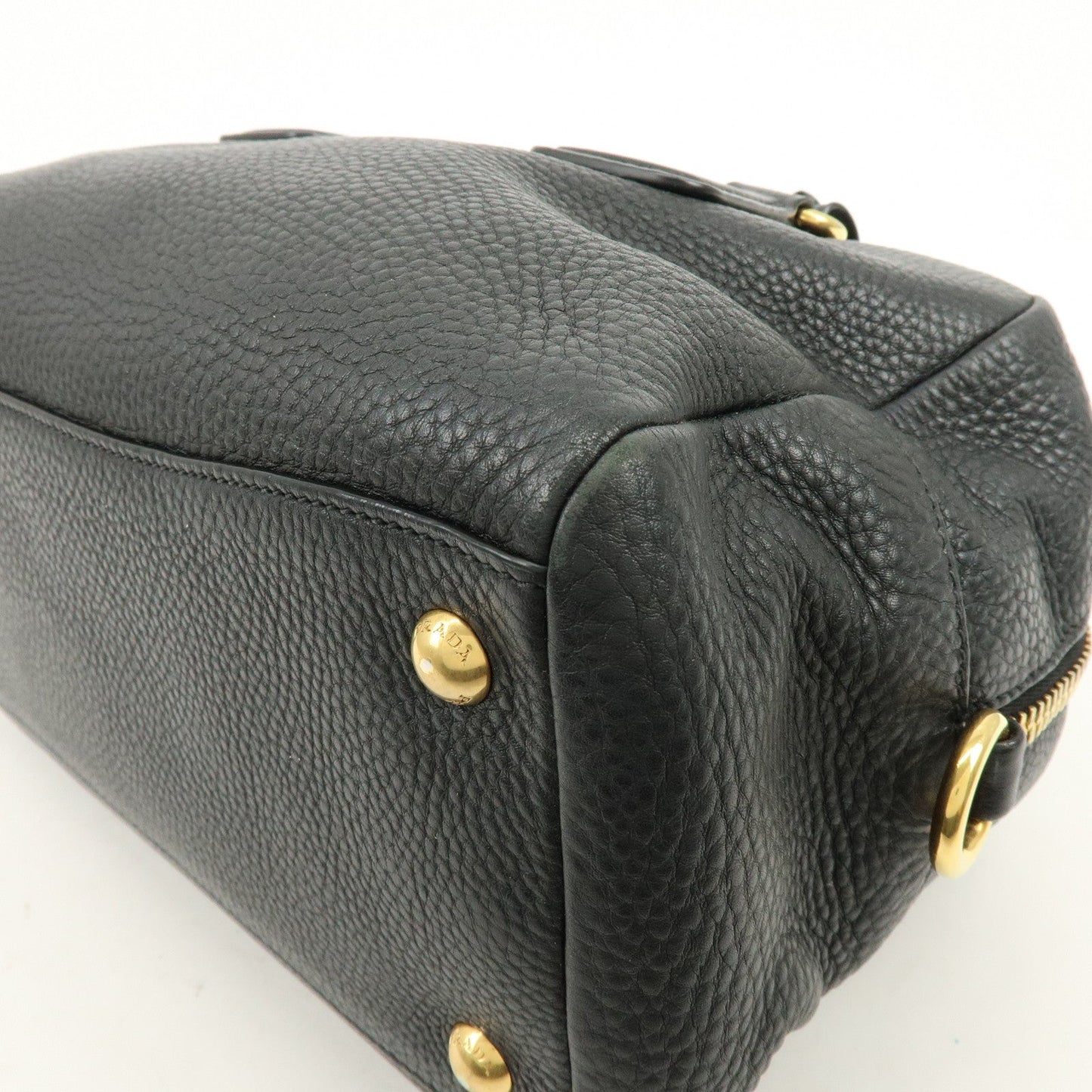 Prada Logo Leather Boston Bag Shoulder Bag Black B3091M【Pre-order】