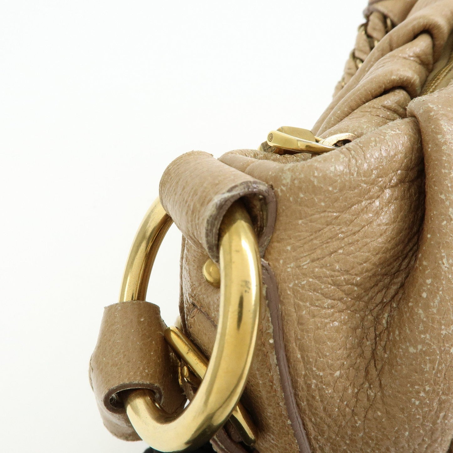 Prada Logo Leather Chain One Shoulder Bag Light Brown BR4243【Pre-order】