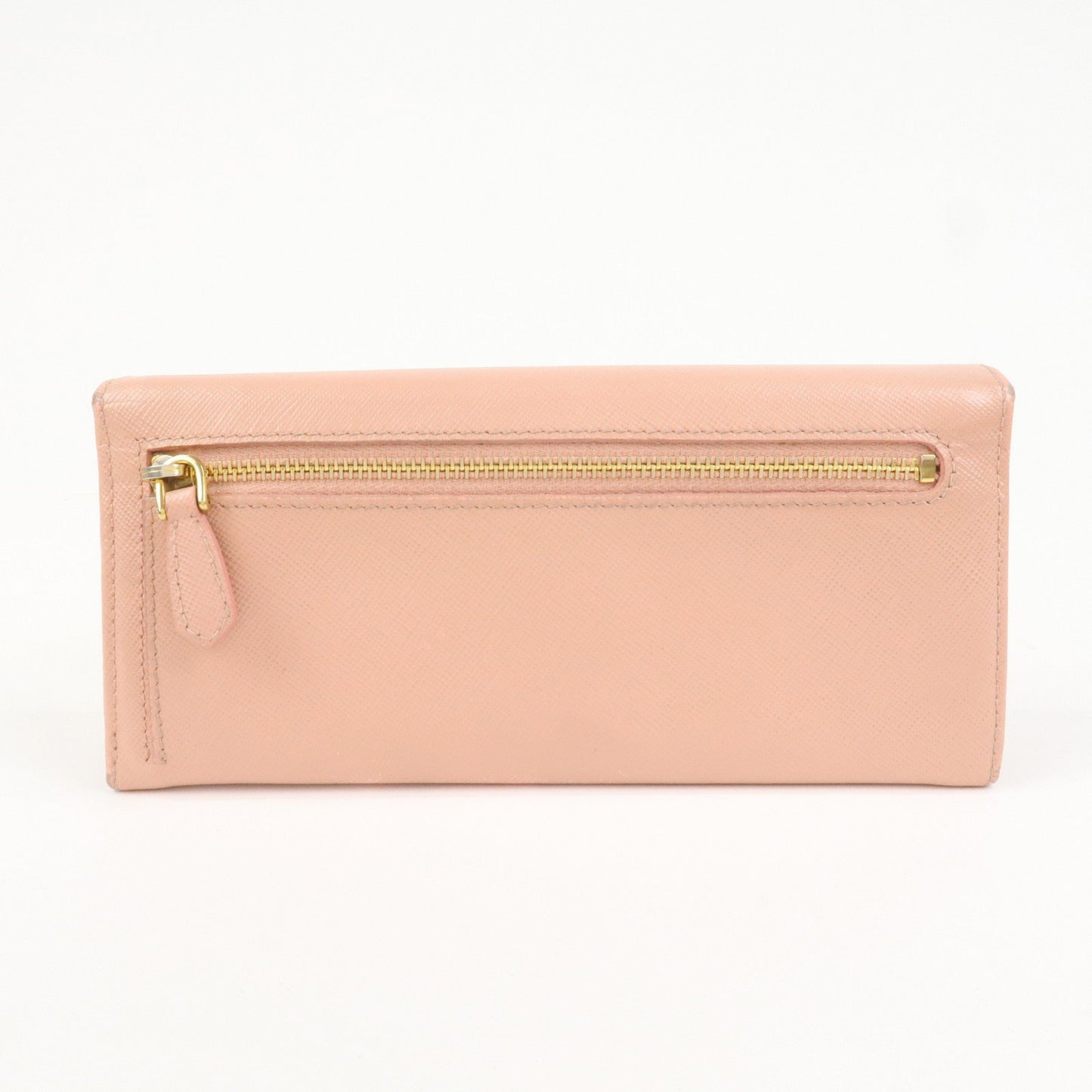 Prada Logo Saffiano Leather Ribbon Long Wallet Pink 1M1132【Pre-order】
