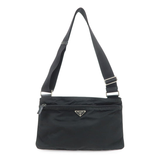 Prada Triangle Logo Nylon Leather Shoulder Bag Crossbody Bag Black【Pre-order】