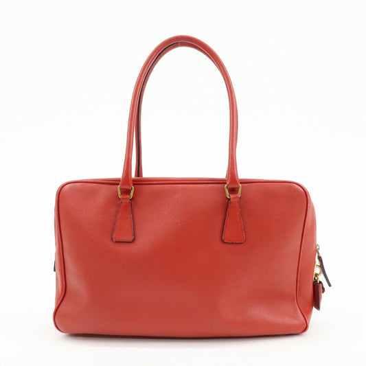 Prada Triangle Logo Saffiano Leather Shoulder Bag Hand Bag Red【Pre-order】