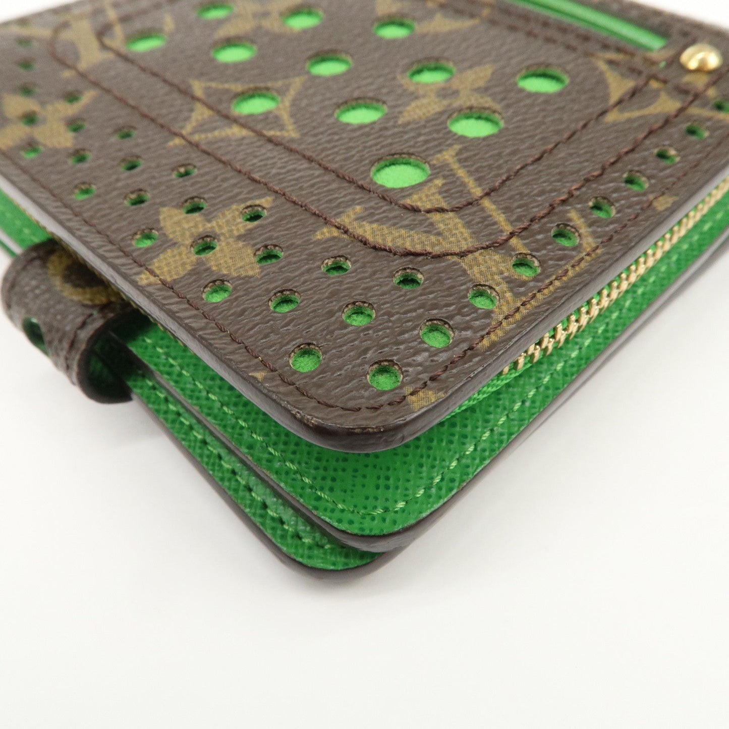 Louis Vuitton Monogram Perfor Compact Zip Bi-fold Wallet M95218【Pre-order】