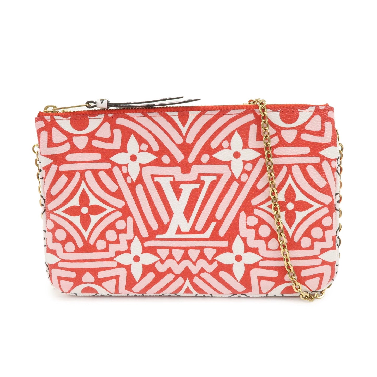 Louis Vuitton Monogram LV Crafty Pochette Double Zip Bag Red M69488【Pre-order】