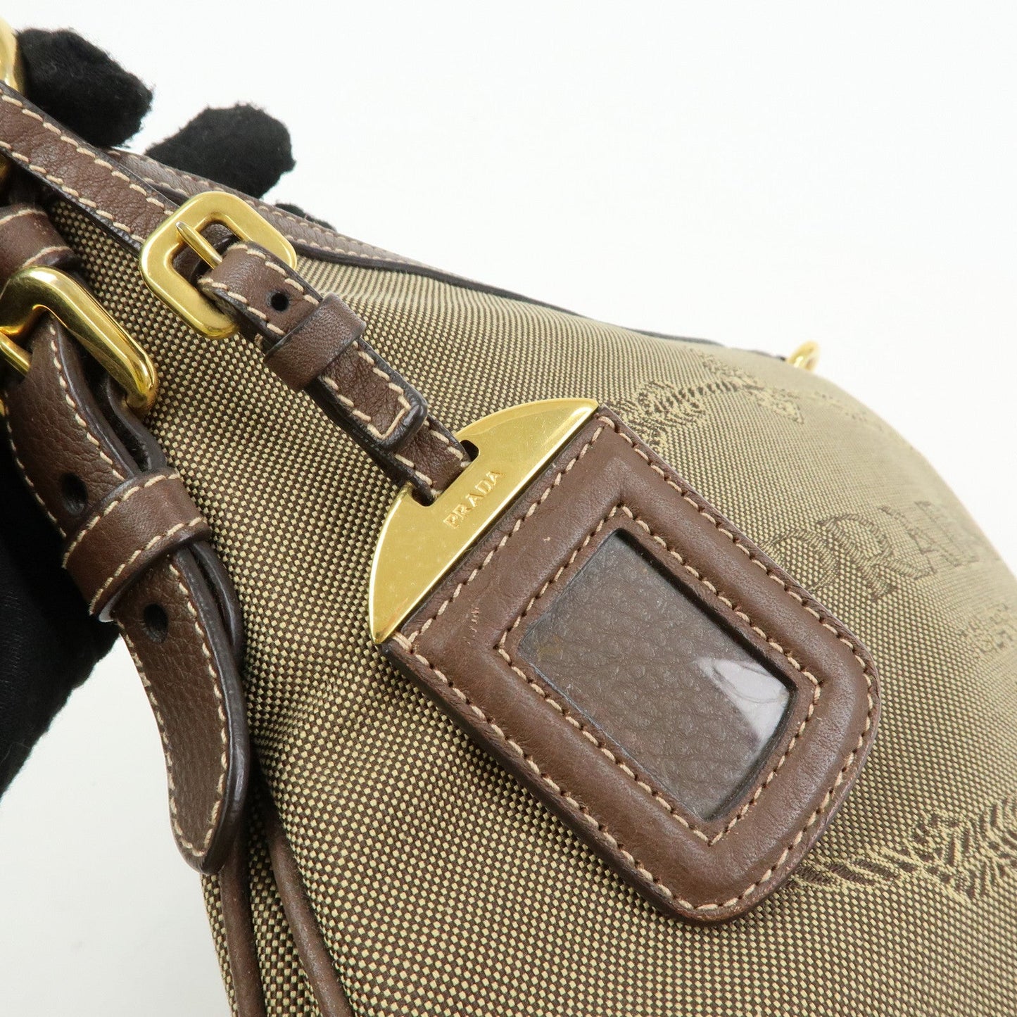 Prada Logo Jacguard Leather Shoulder Bag Crossbody Bag Brown 1BT867【Pre-order】