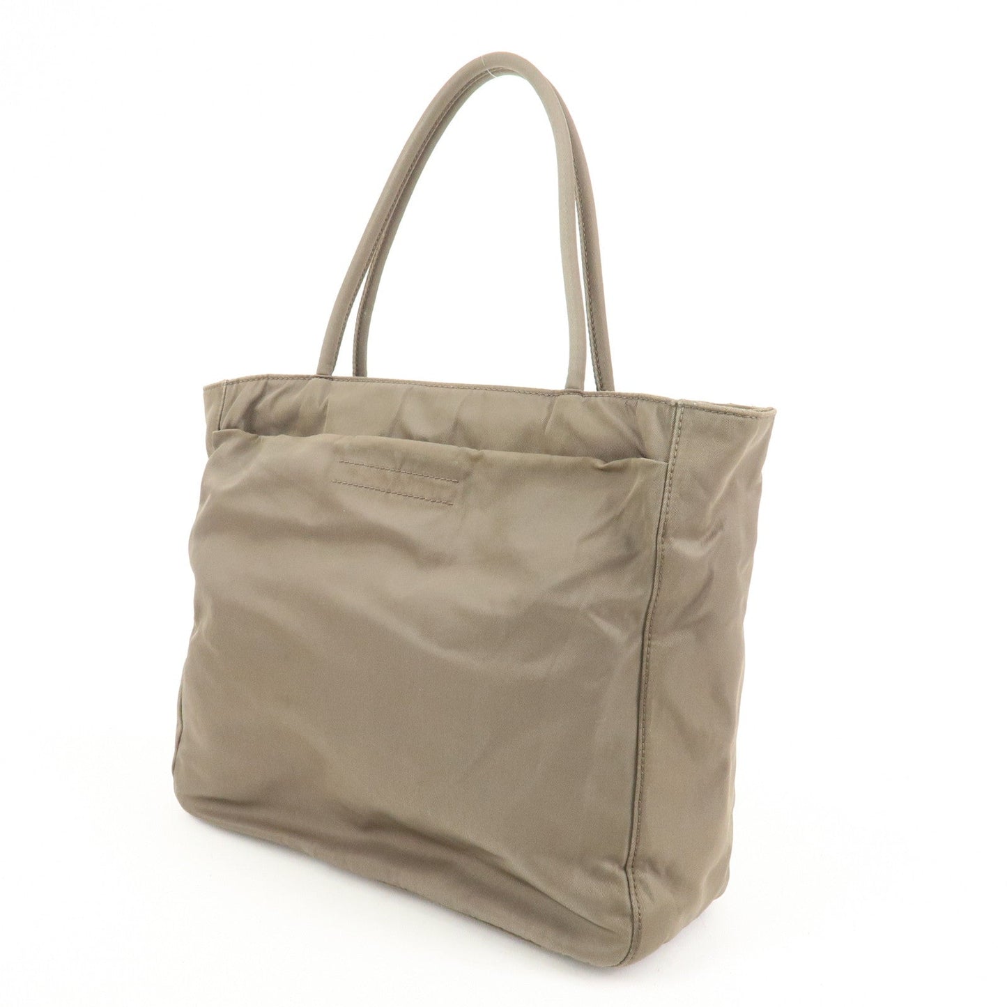 Prada Triangle Logo Nylon Tote Bag Hand Bag Gray【Pre-order】