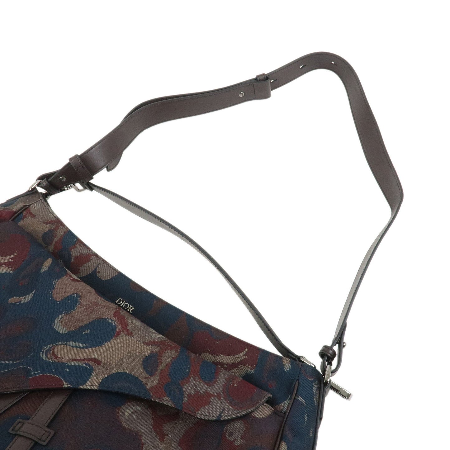 Christian Dior Canvas Leather Saddle Flap Camouflage Messenger Bag【Pre-order】