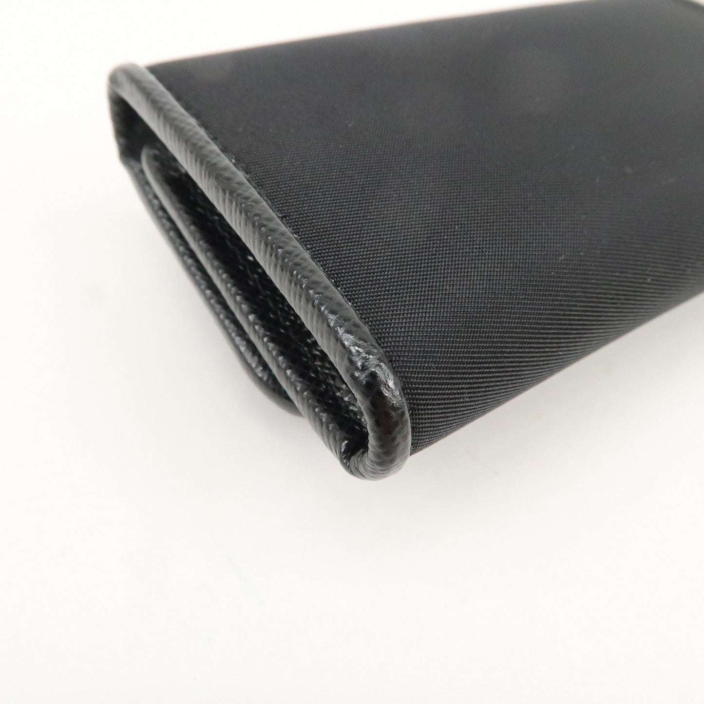 Prada Triangle Logo 6 Rings Key Case Key Holder Black 1PG222【Pre-order】