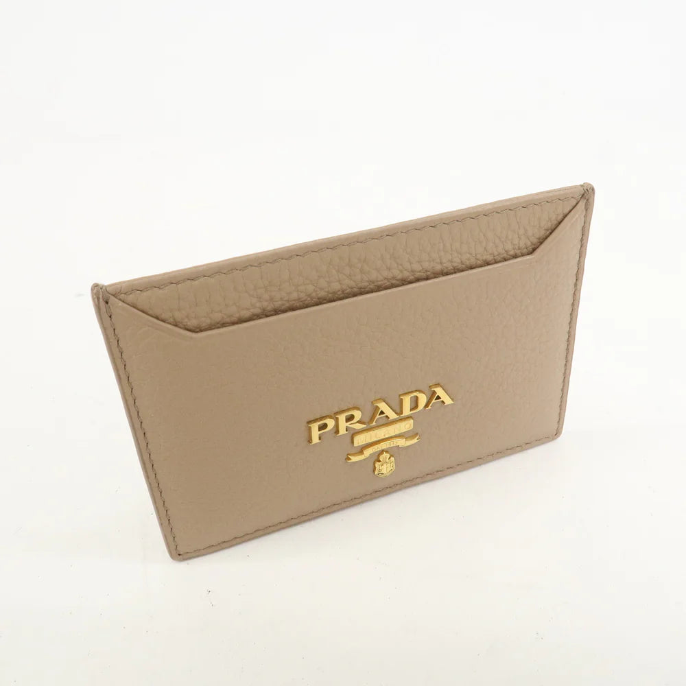 Prada Leather Card Case Card Holder Beige【Pre-order】
