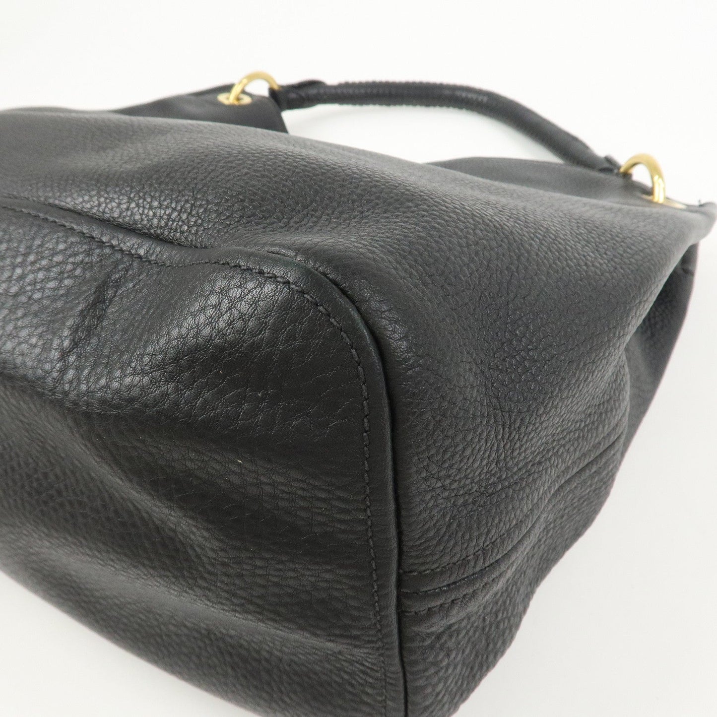 Prada Logo Leather Shoulder Bag Hand Bag Black【Pre-order】