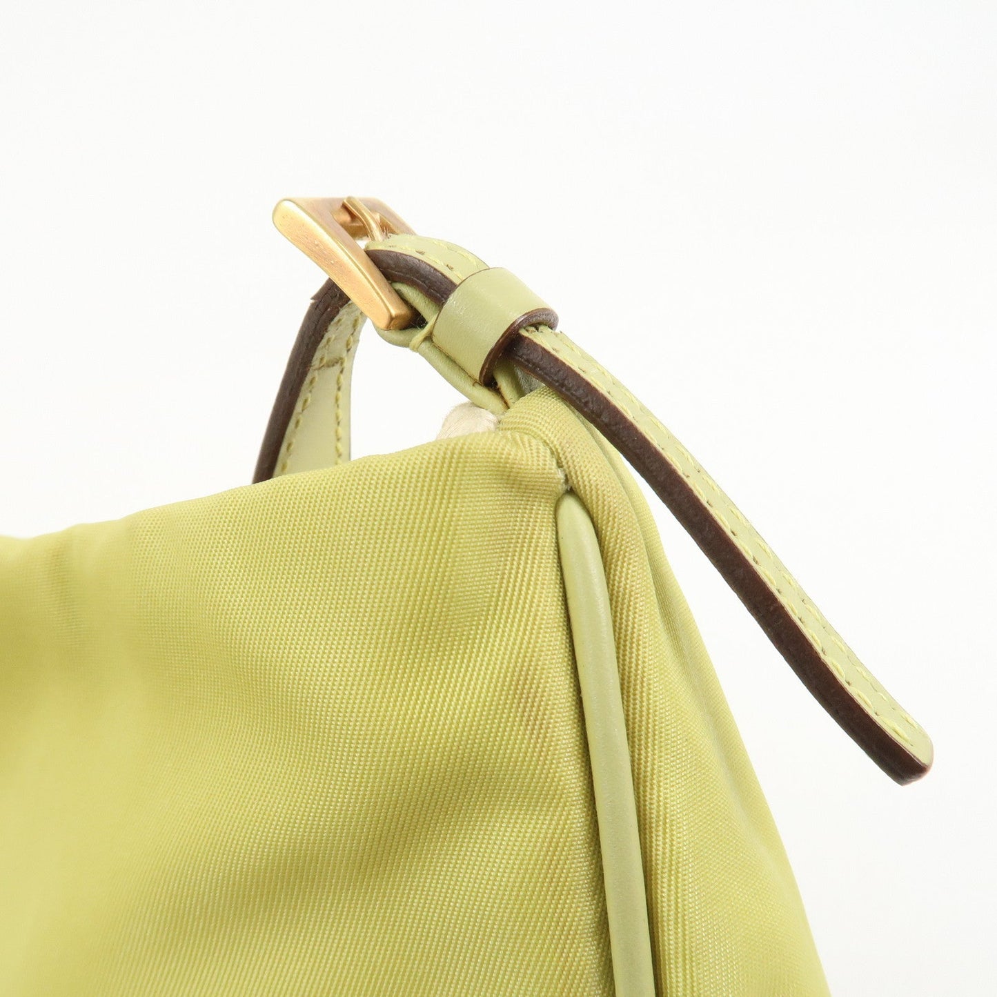 Prada Triangle Logo Nylon Leather Shoulder Bag Yellow BR0107【Pre-order】