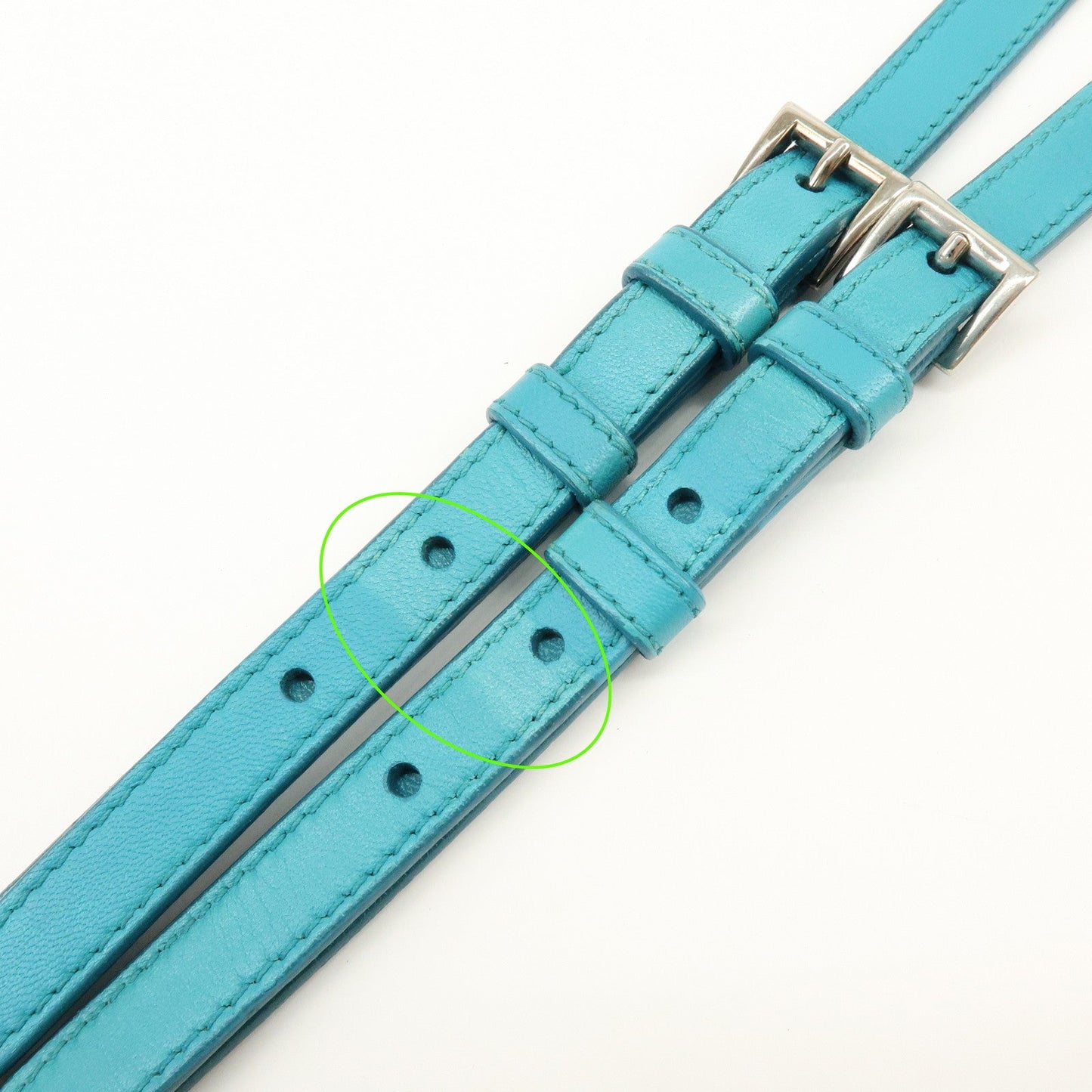 Prada Leather 2Way Bag Hand Bag Shoulder Bag Turquoise Blue【Pre-order】