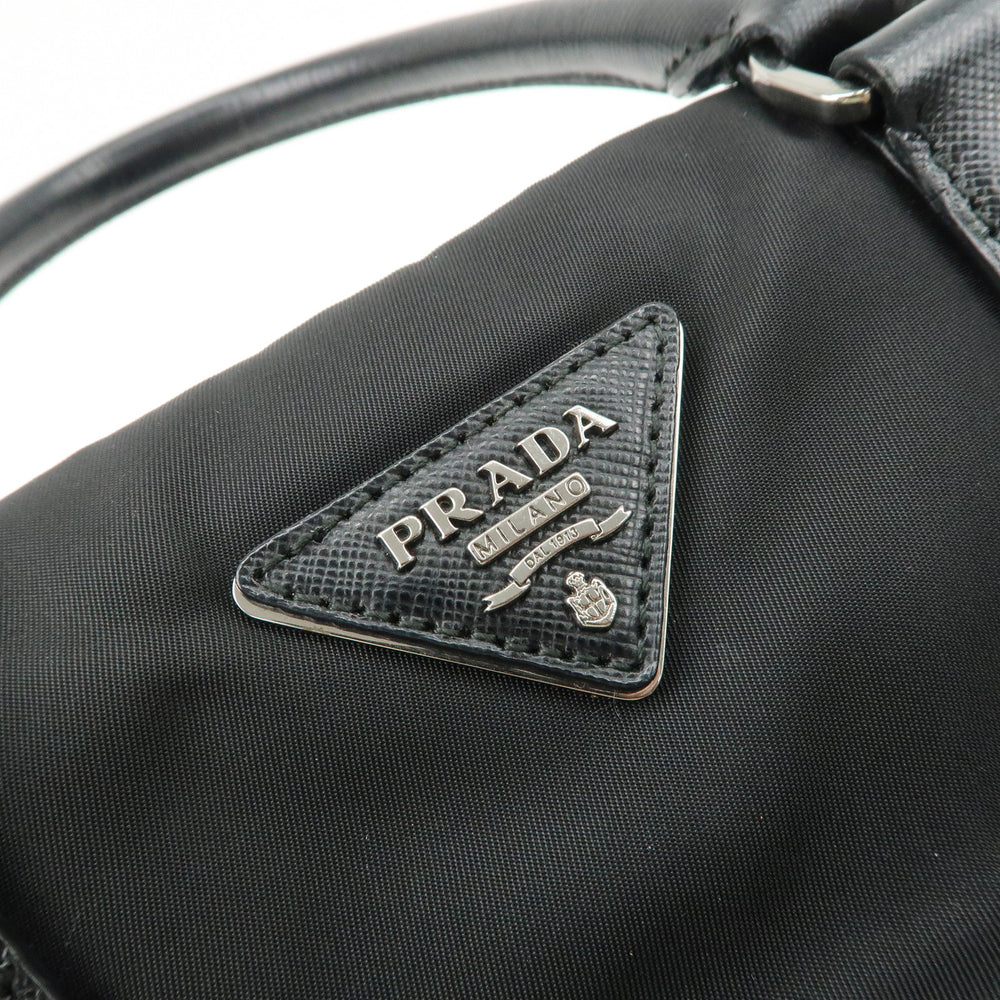 Prada Triangle Logo Leather Nylon 2Way Hand Bag【Pre-order】