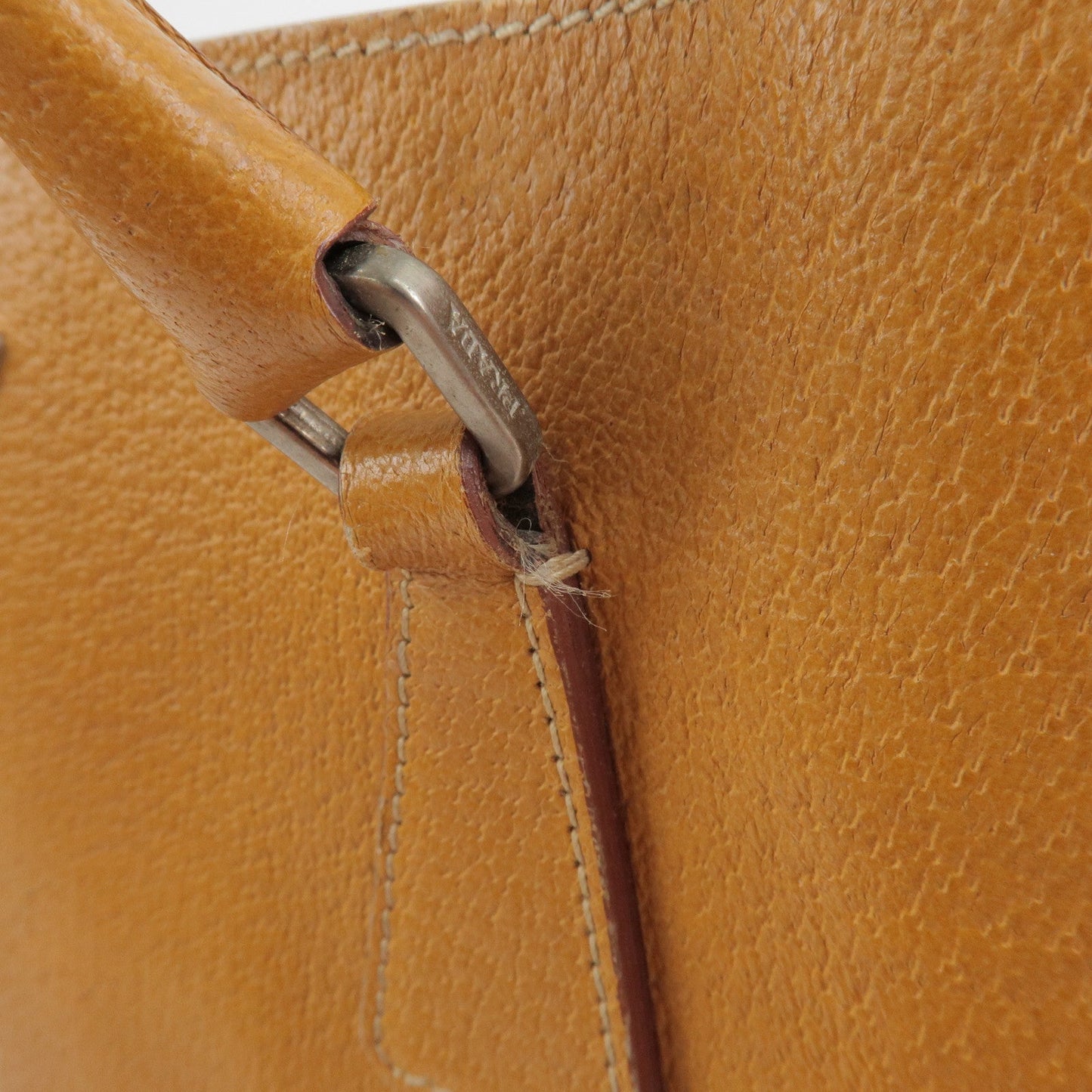 Prada Triangle Logo Leather Tote Bag Shoulder Bag Light Brown【Pre-order】
