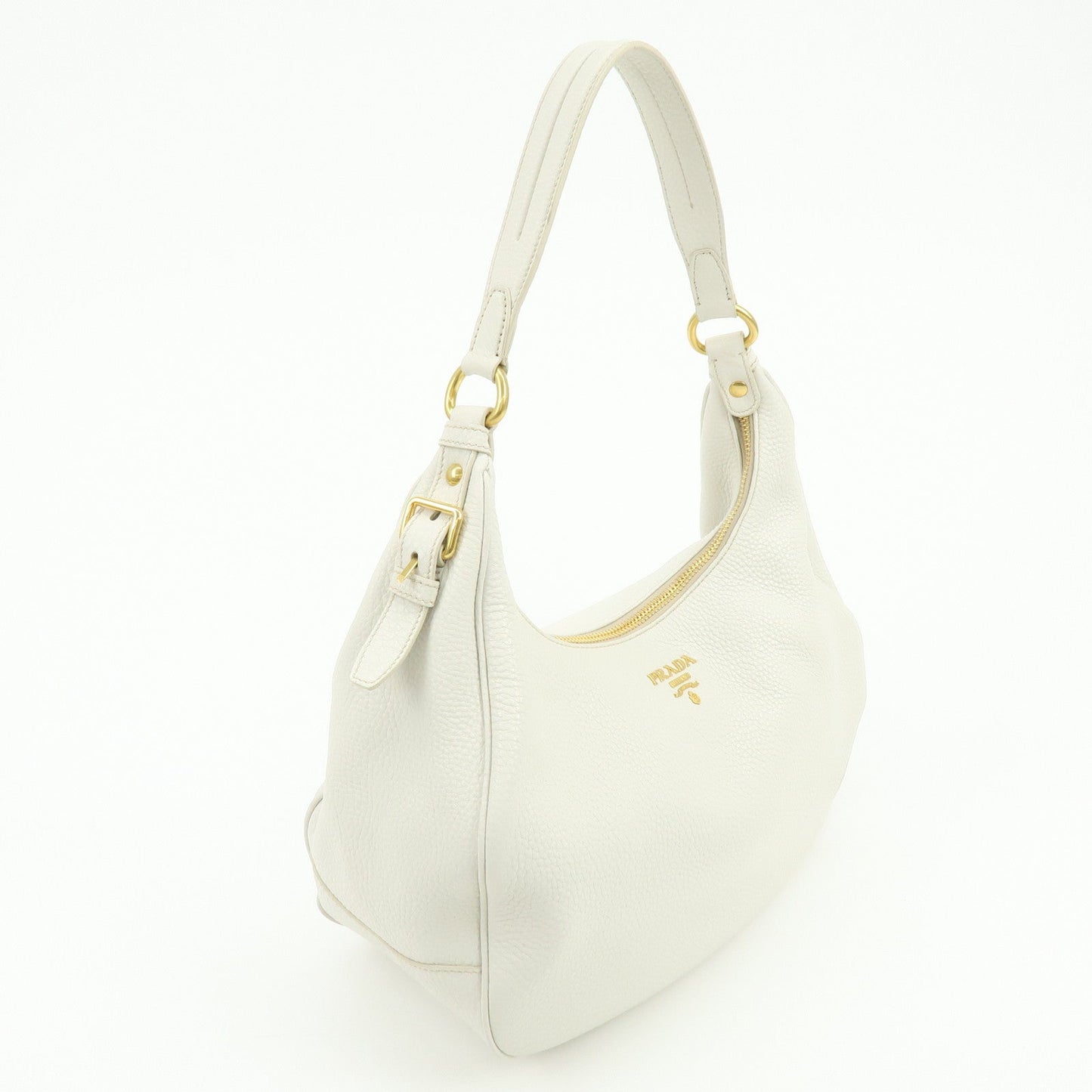 Prada Logo Calf Leather Shoulder Bag Hand Bag White BR4311【Pre-order】
