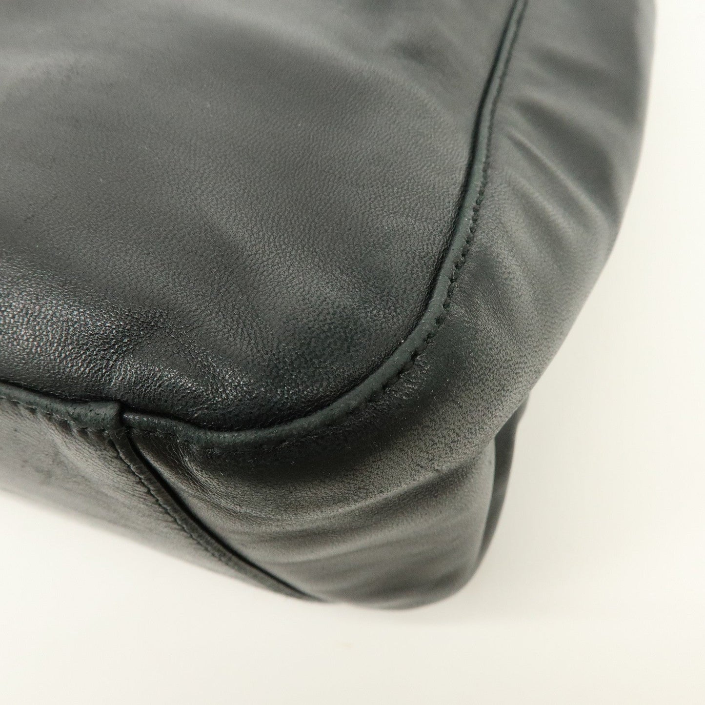 Prada Leather Plastic Hobo Shoulder Bag Hand Bag Black【Pre-order】