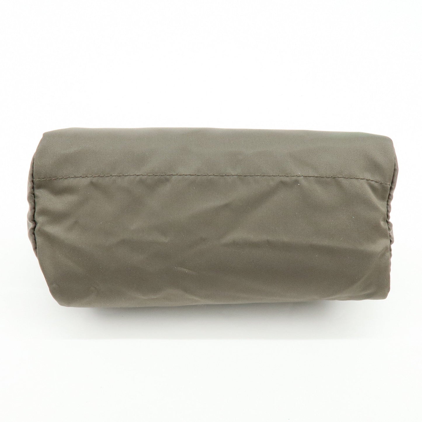 Prada Triangle Logo Set of 2 Nylon Pouch Cosmetic Pouch Red Khaki【Pre-order】