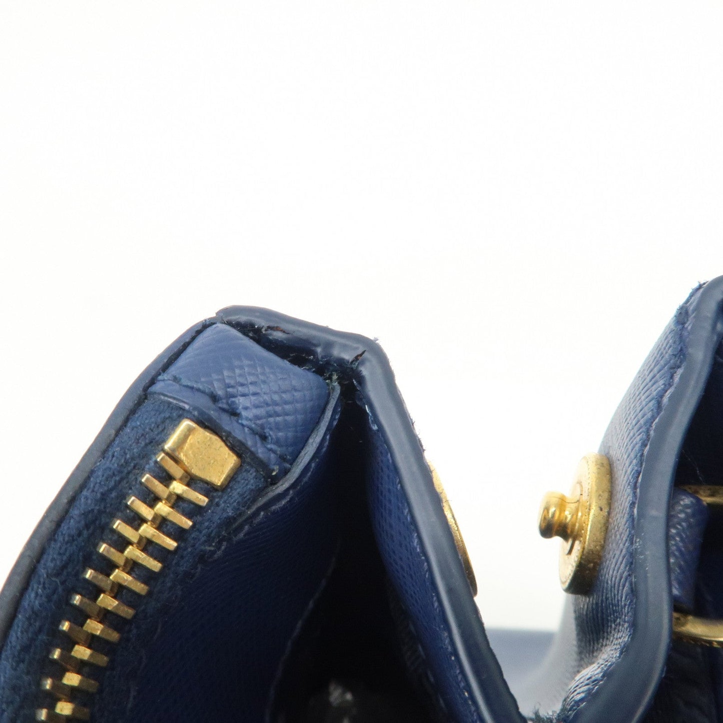 Prada Triangle Logo Saffiano Leather 2Way Bag Shoulder Bag Blue【Pre-order】