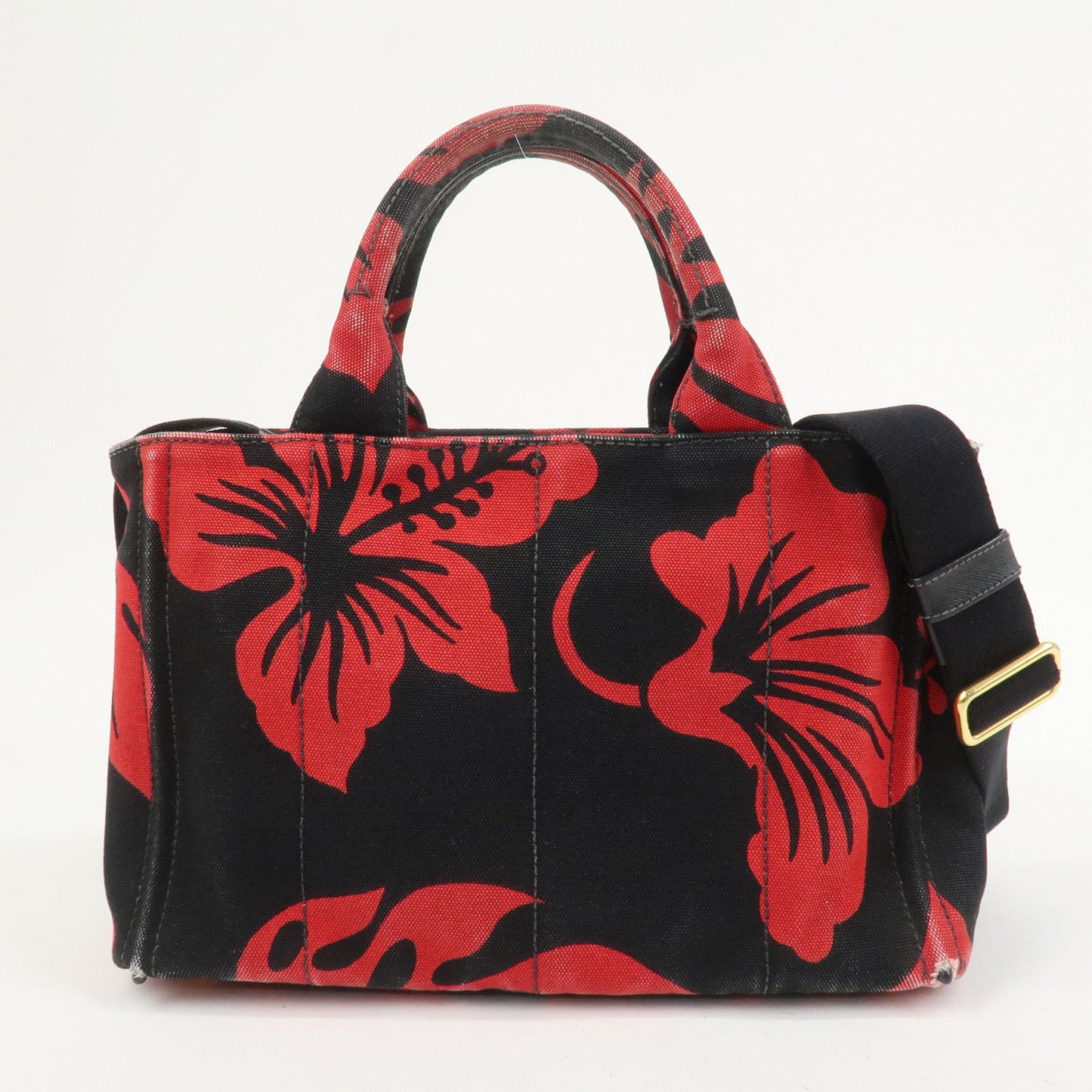Prada Canapa Mini 2Way Bag Tote Bag Black Red BN2439G【Pre-order】