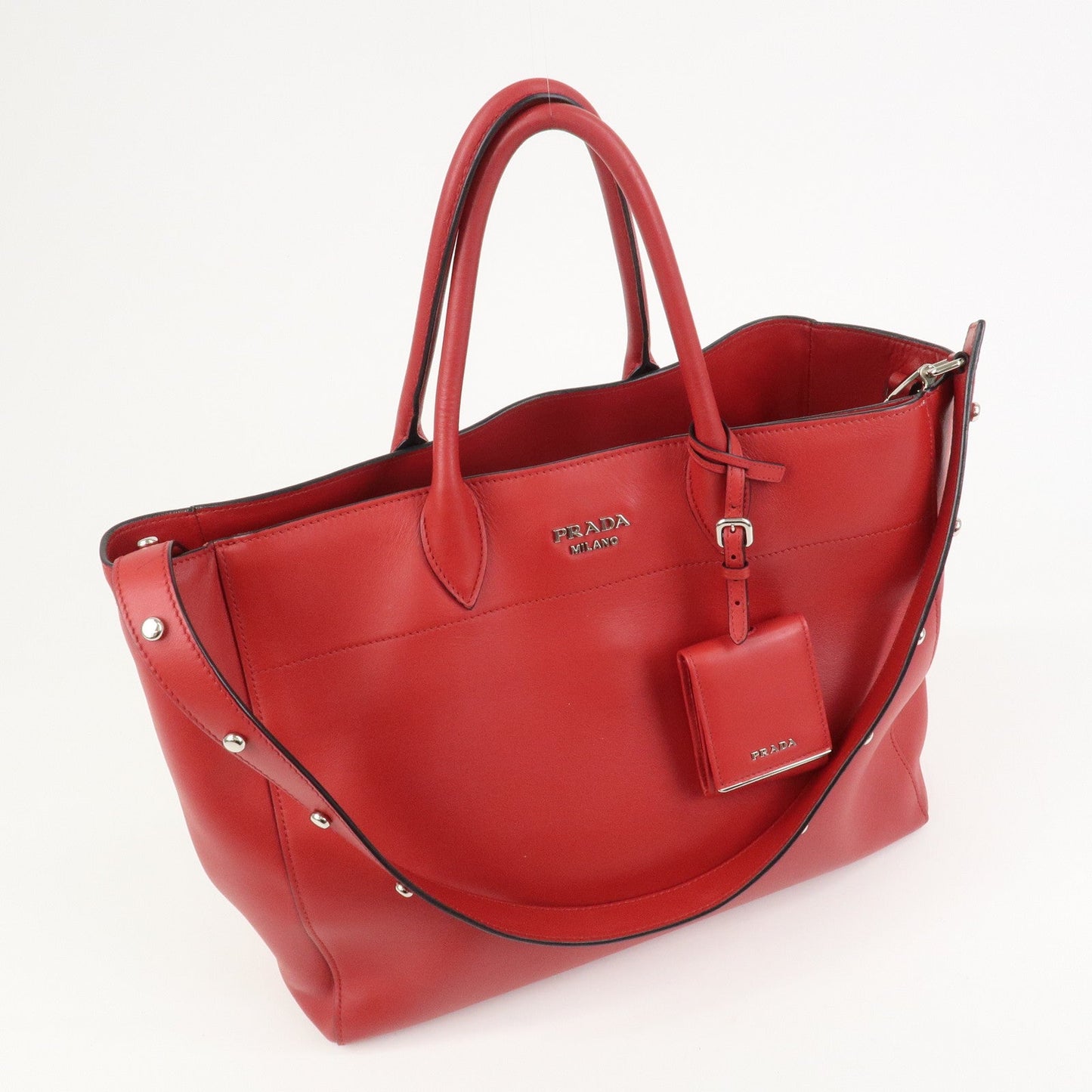 Prada Logo Leather 2Way Bag Tote Bag Hand Bag Shoulder Bag 1BG041【Pre-order】