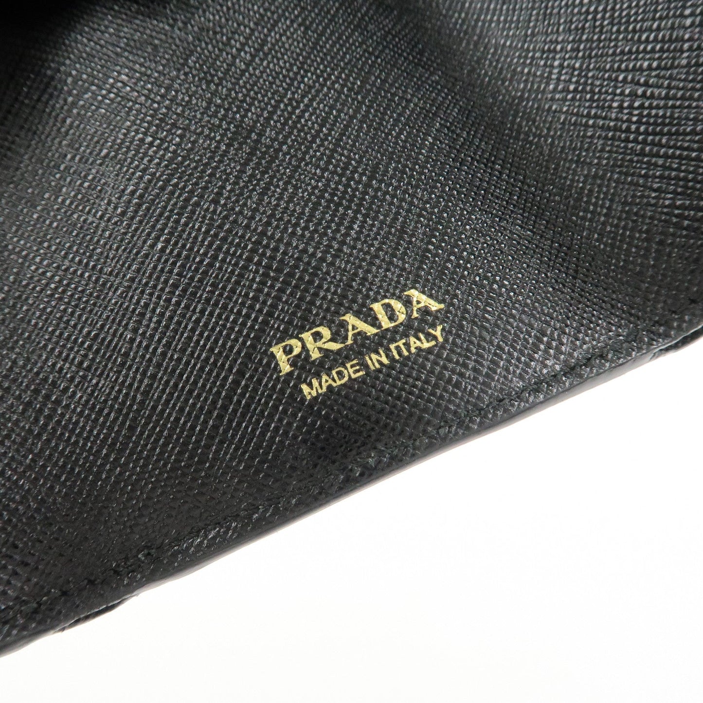 Prada Logo Saffiano Metal Tri-fold Small Wallet Black 1MH021【Pre-order】