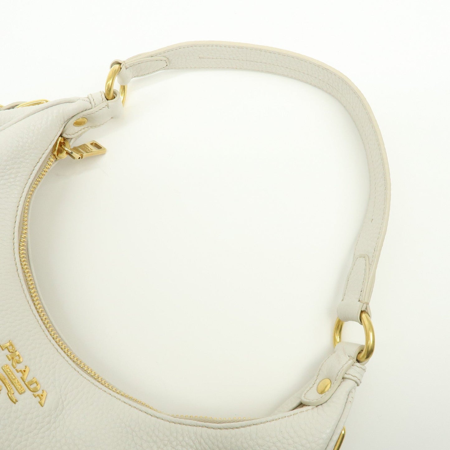 Prada Logo Calf Leather Shoulder Bag Hand Bag White BR4311【Pre-order】