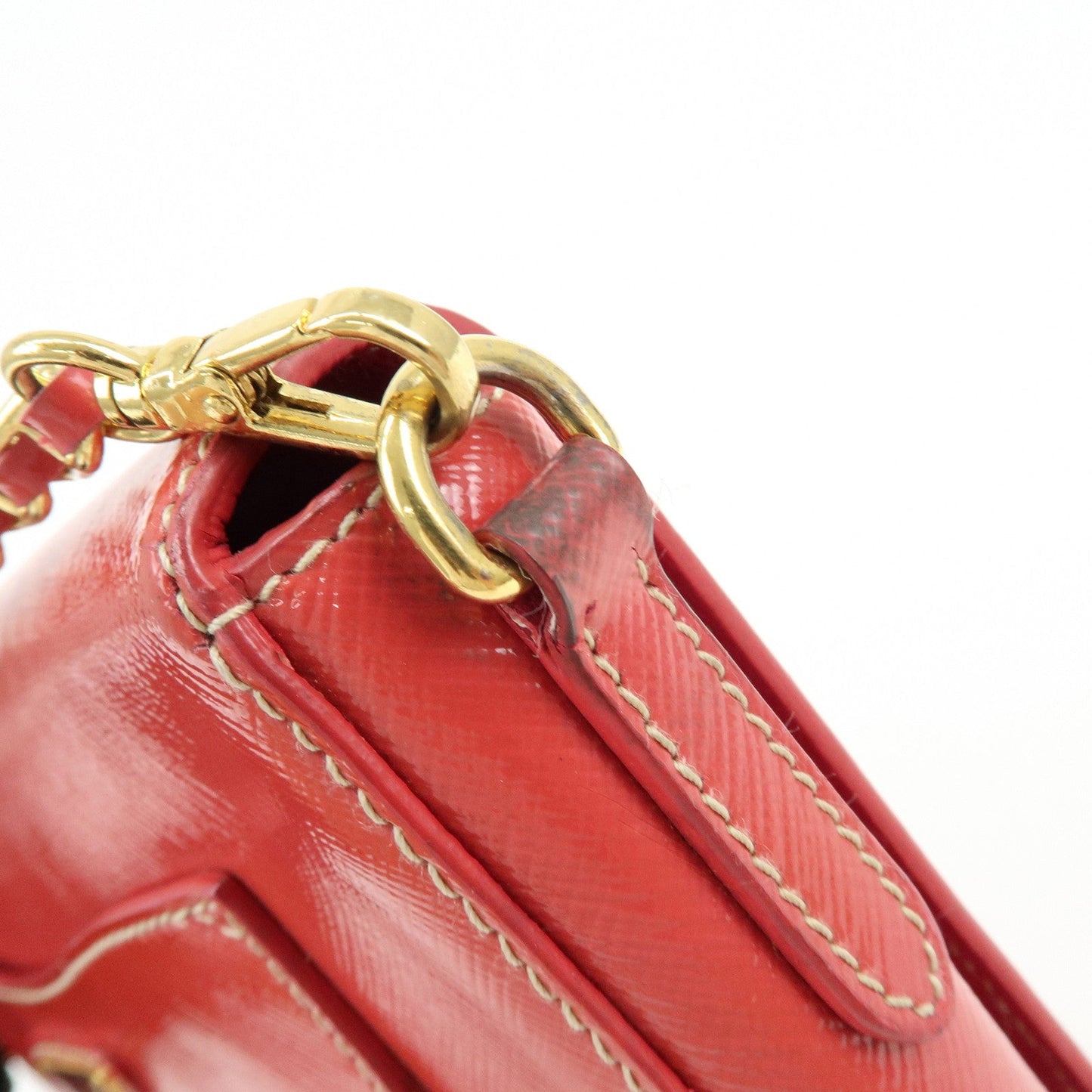 Prada Patent Leather 2Way Shoulder Chain Bag Hand Bag Pink【Pre-order】
