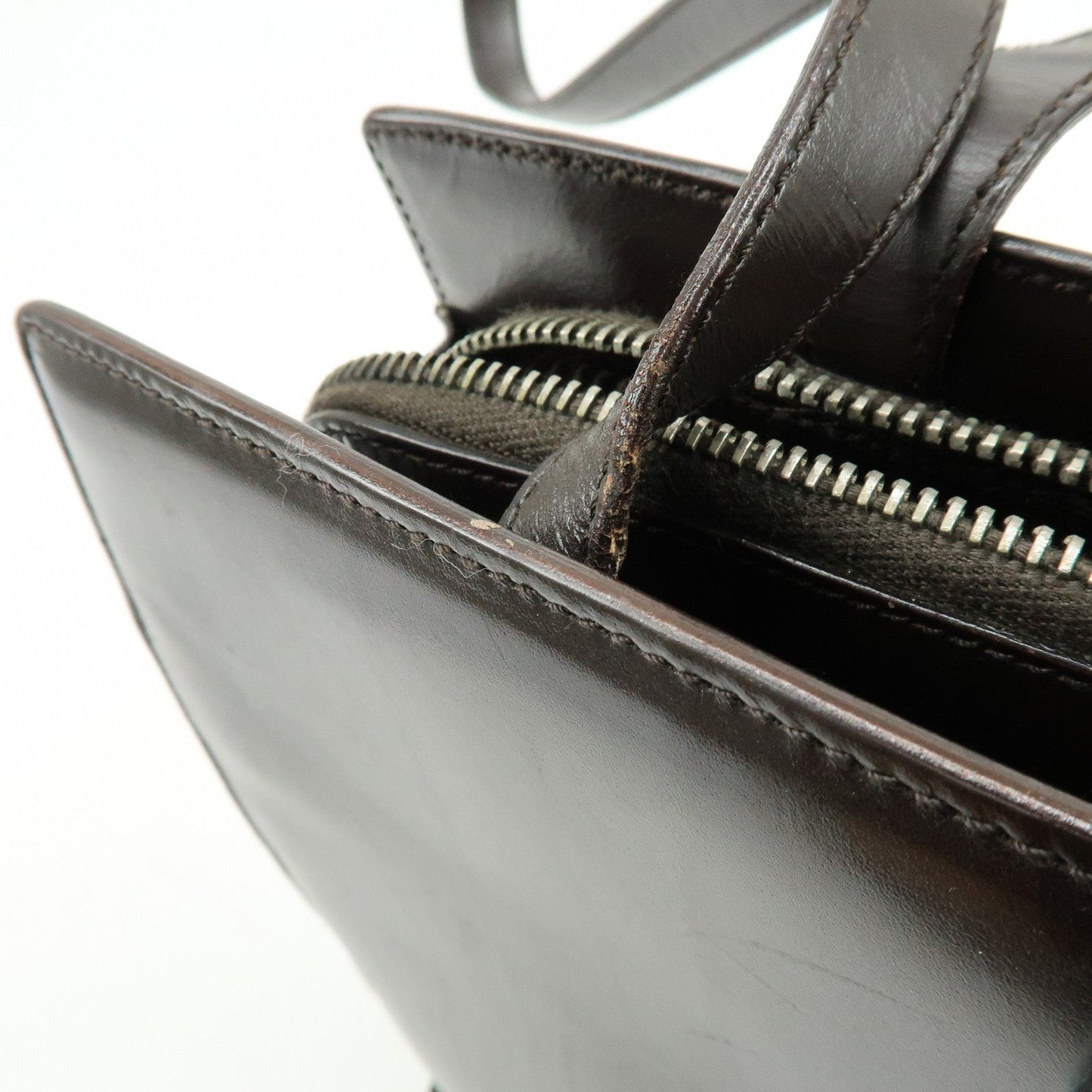 Prada Logo Leather Tote Bag Shoulder Bag Dark Brown【Pre-order】