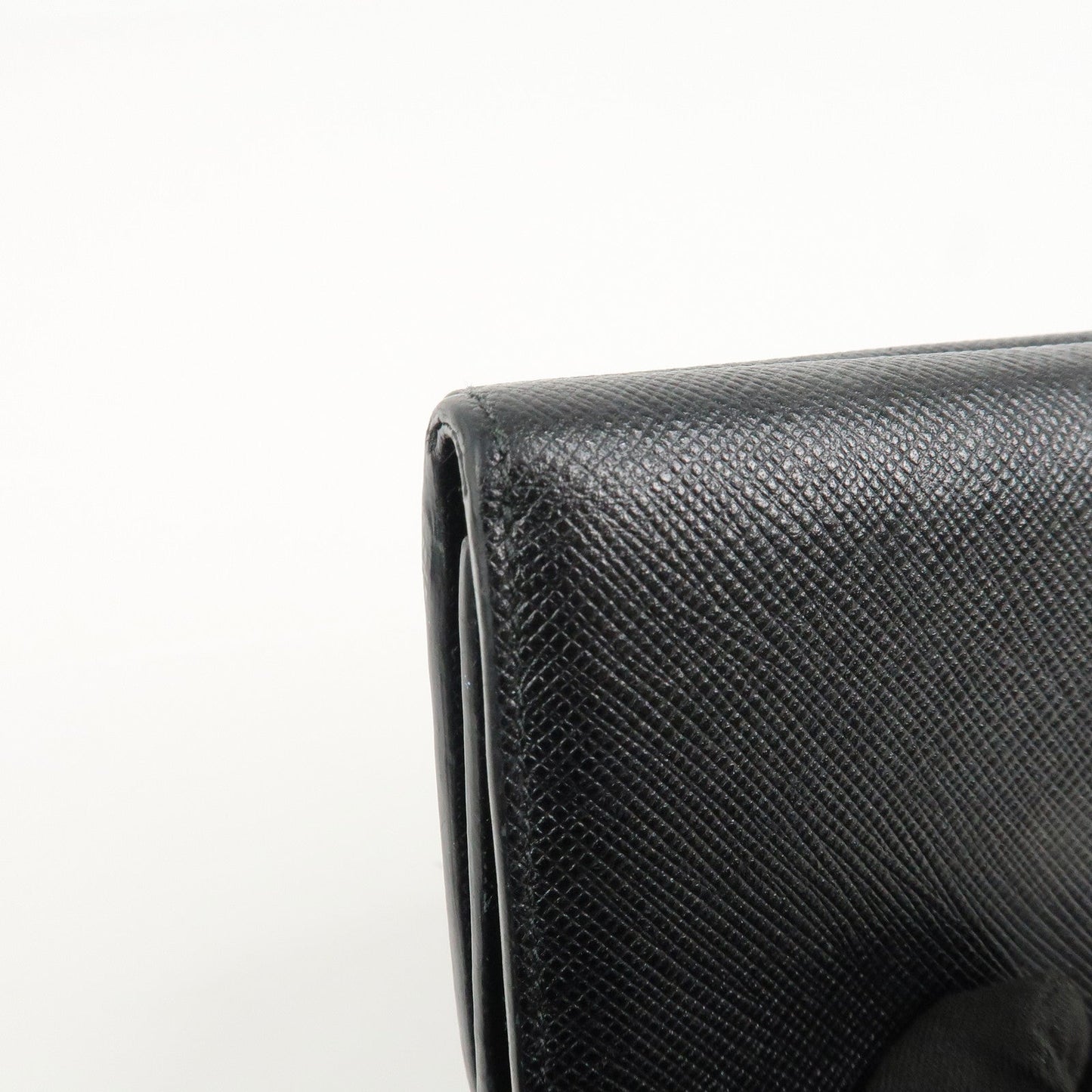 Prada Logo Saffiano Metal Tri-fold Small Wallet Black 1MH021【Pre-order】