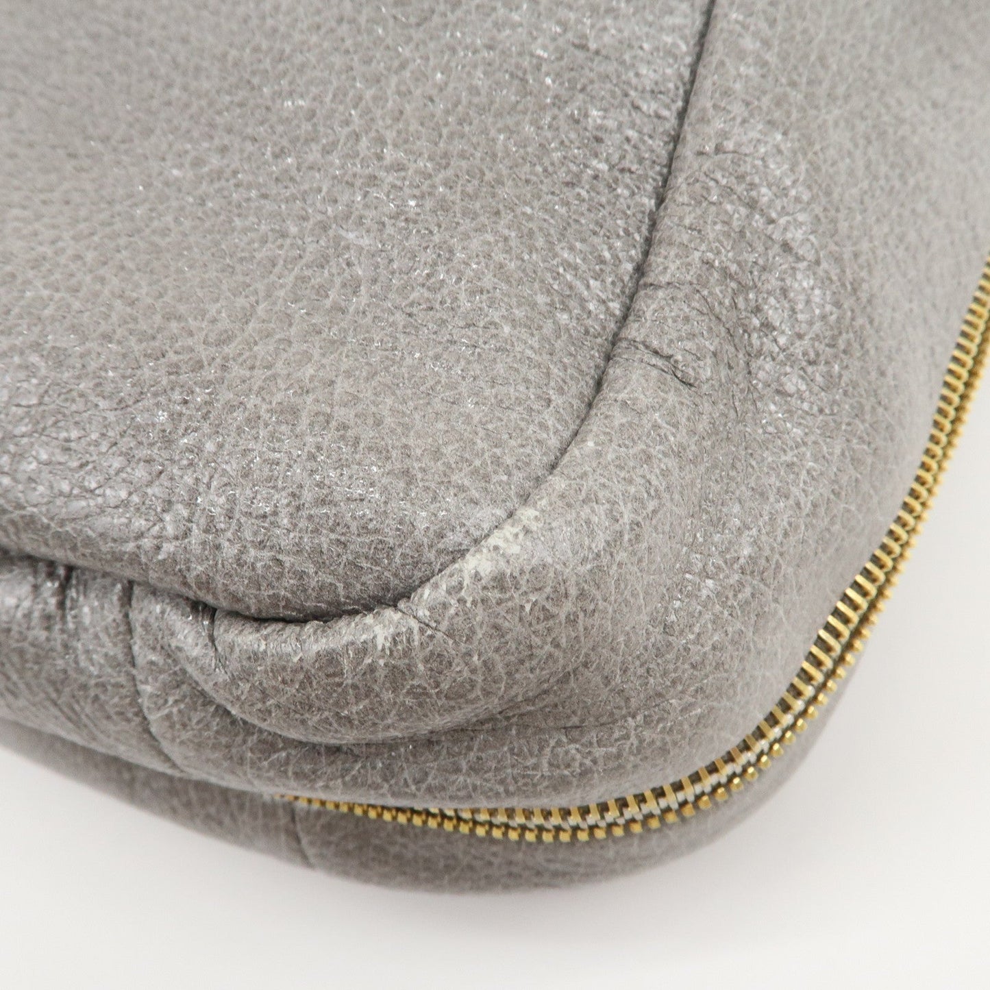 Prada Logo Leather 2Way Bag Hand Bag Shoulder Bag Gray BN1695【Pre-order】