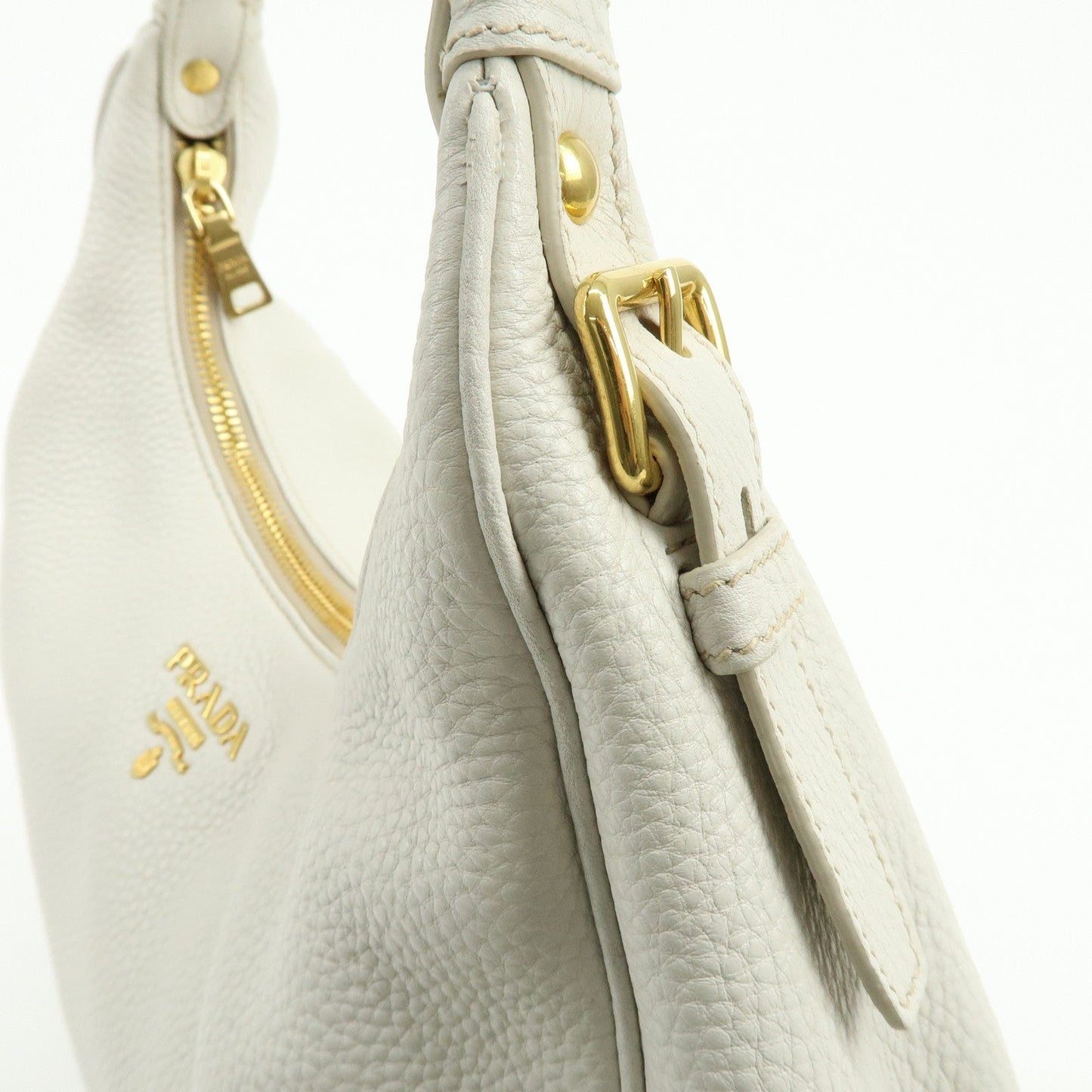 Prada Logo Calf Leather Shoulder Bag Hand Bag White BR4311【Pre-order】