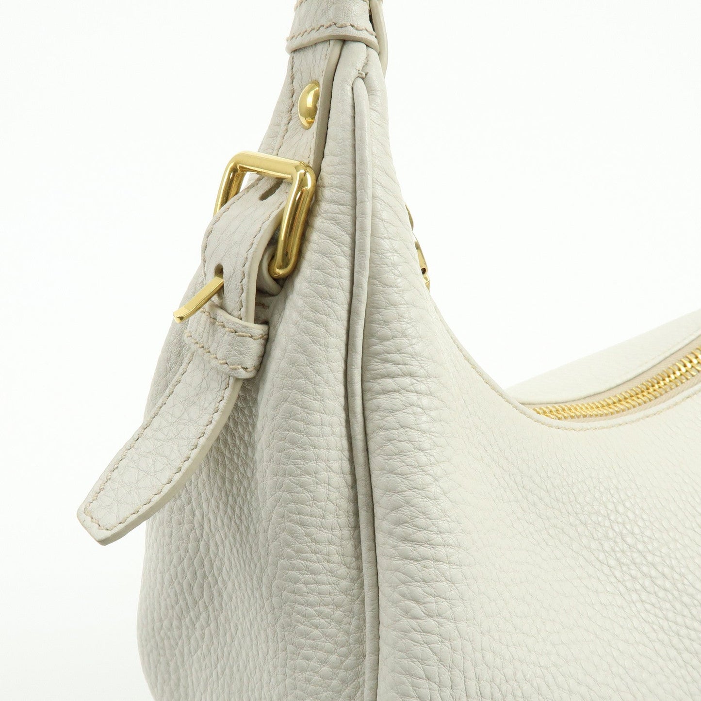 Prada Logo Calf Leather Shoulder Bag Hand Bag White BR4311【Pre-order】