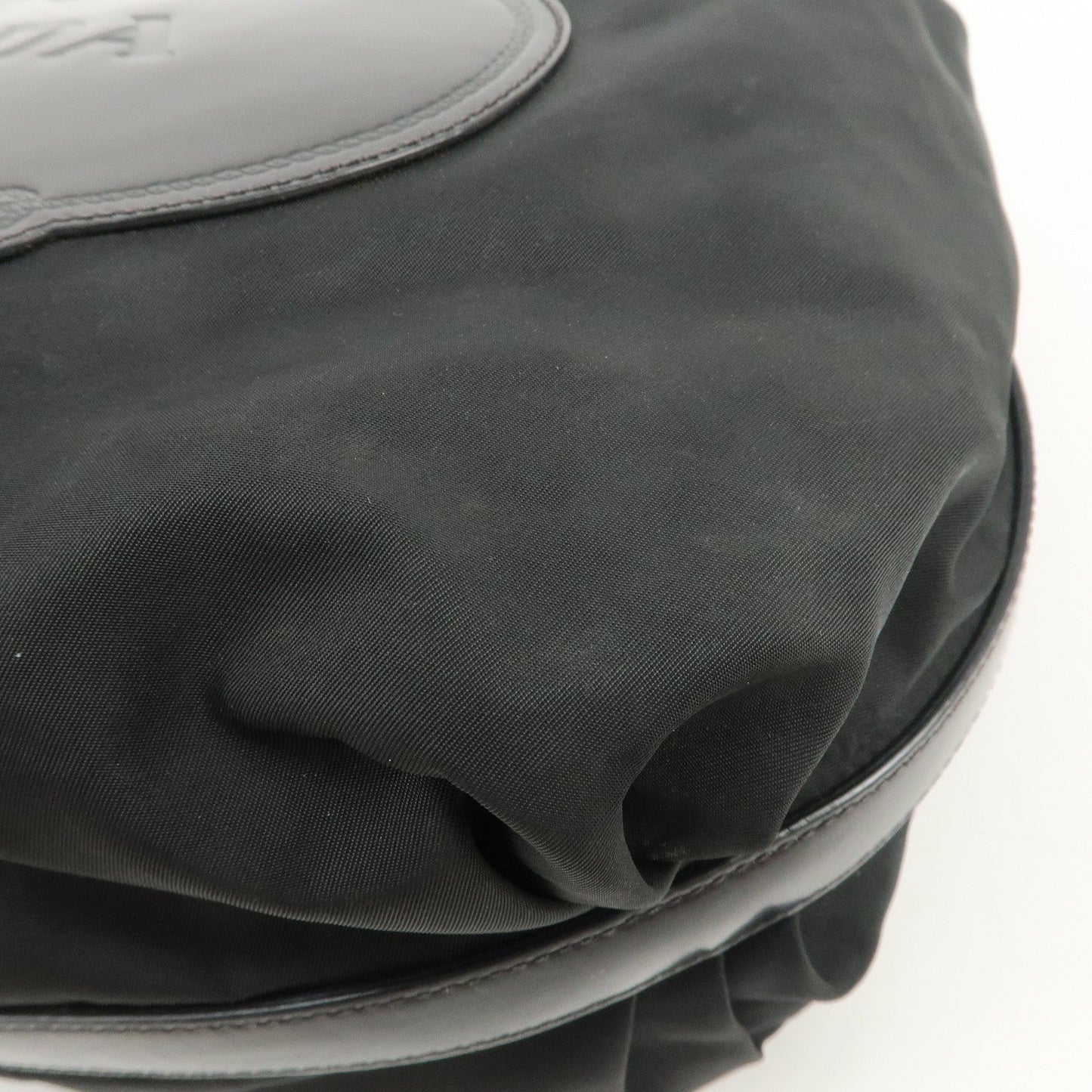 Prada Logo Nylon Leather Shoulder Bag Hand Bag Black BR3287【Pre-order】
