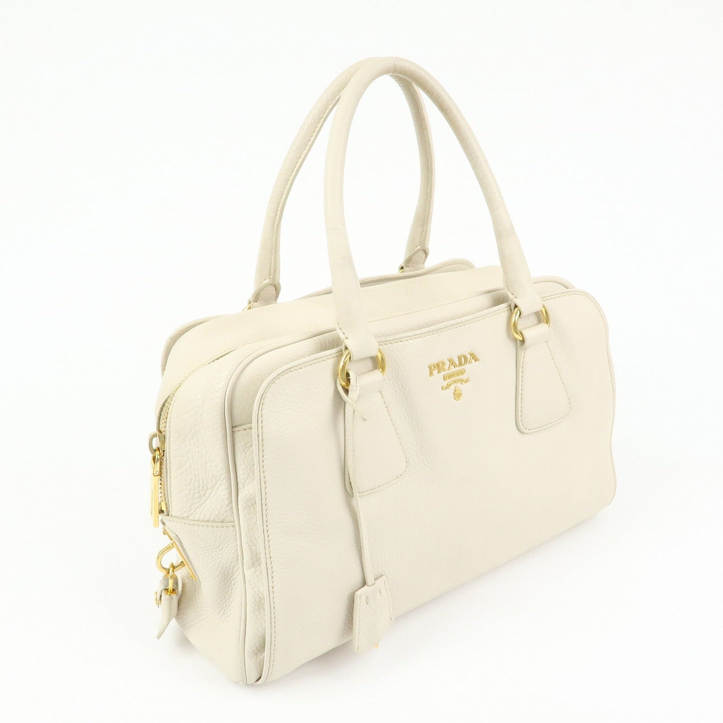 Prada Vitello Daino Leather Hand Bag Ivory BL0804【Pre-order】