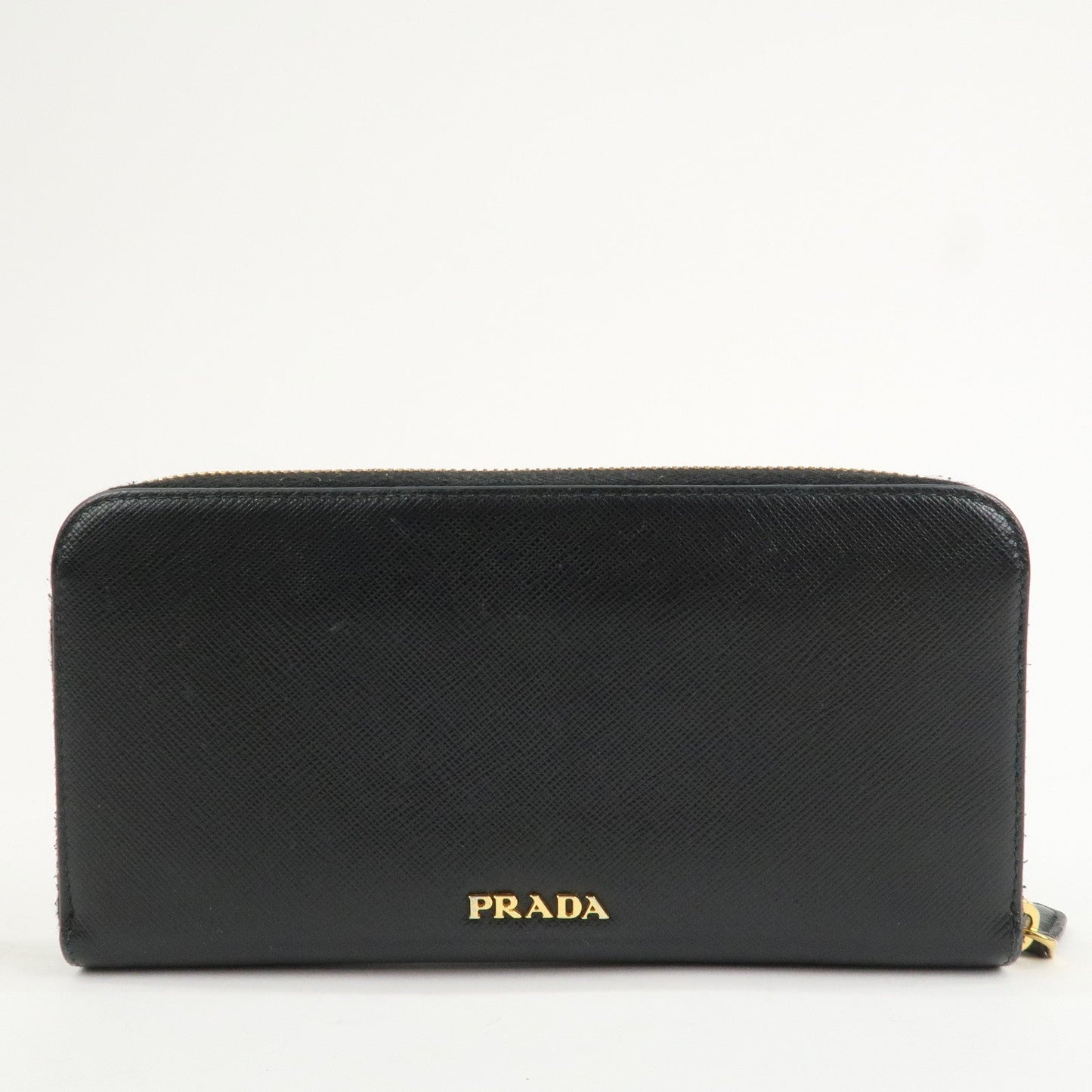 Prada Logo Saffiano Leather Zippy Long Wallet Black 1ML506【Pre-order】