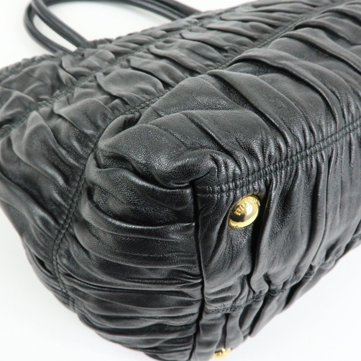 Prada Ribbon Nappa Gaufure Leather 2Way Bag Black BN1932【Pre-order】