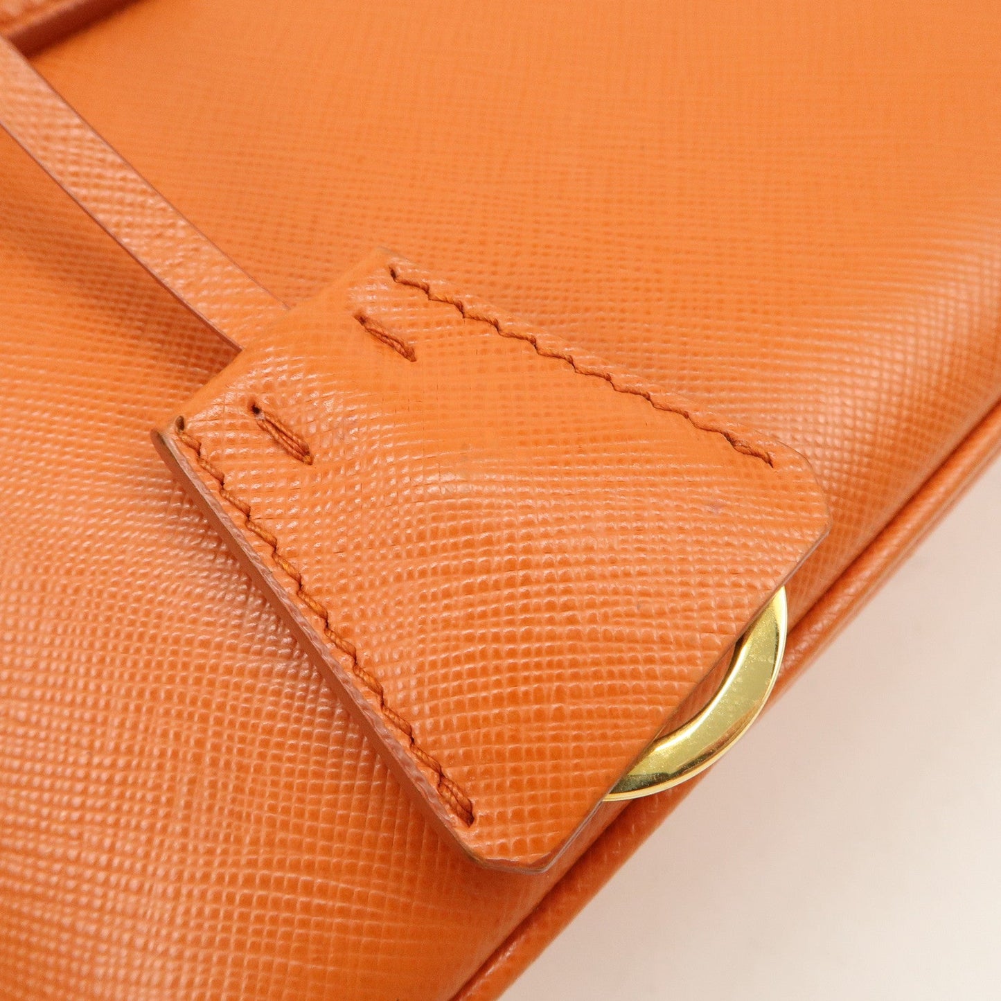 Prada Saffiano Leather Promenade Small 2Way Hand Bag Orange BL0838【Pre-order】